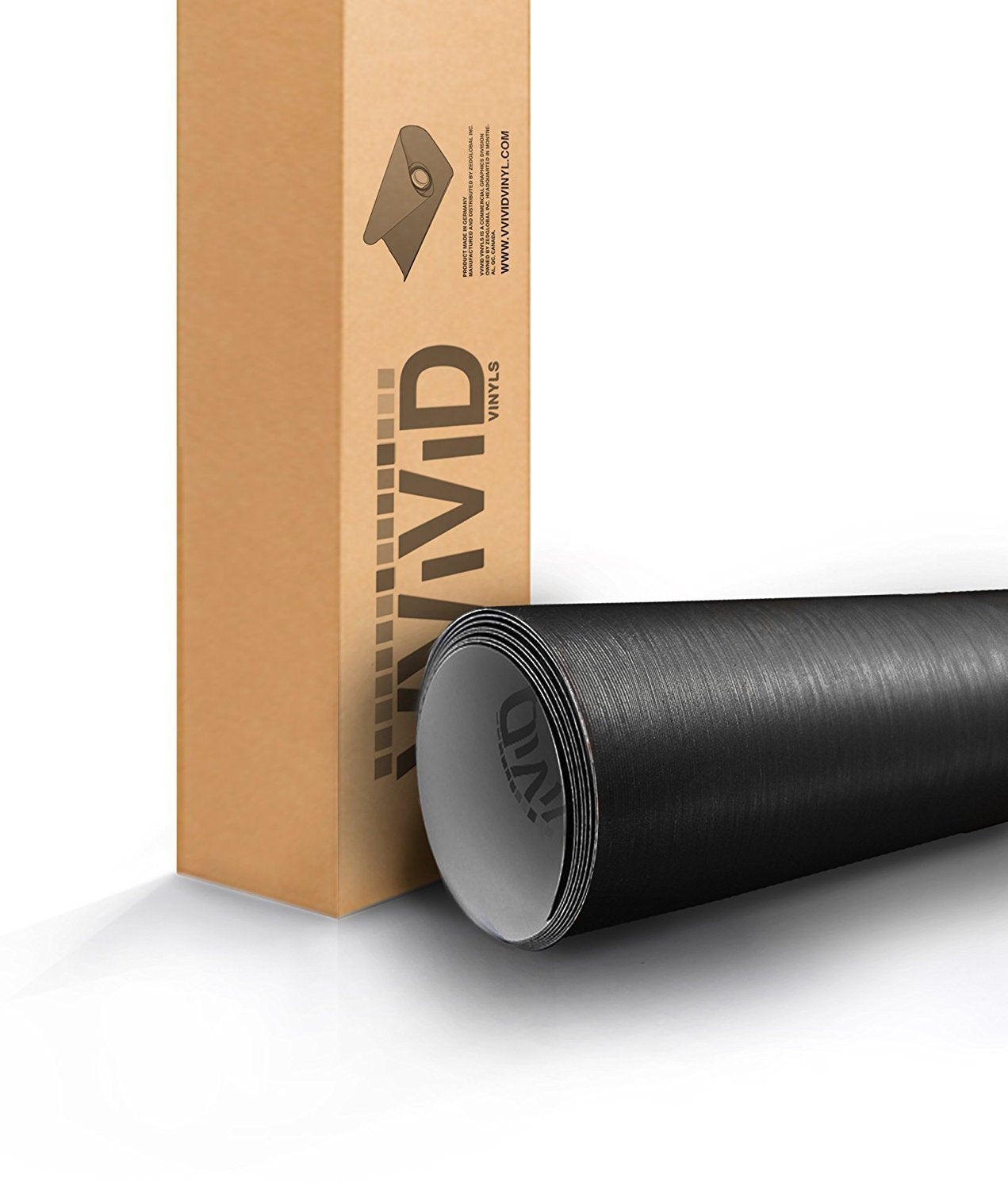 Vvivid Black Brushed Steel Vinyl Wrap Roll With Air Release Technology (1.49Ft X 5Ft)