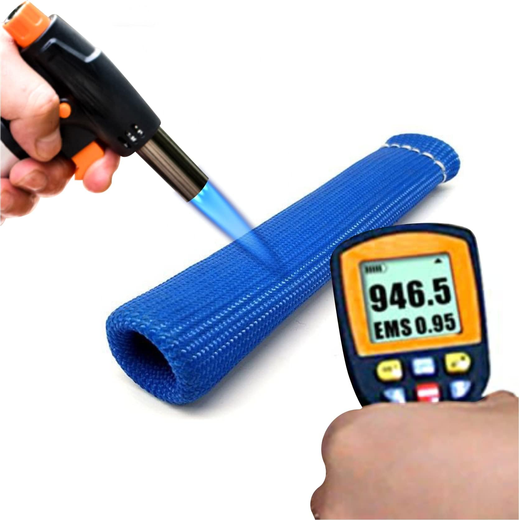 Spark Plug Wire Heat Shield Spark Plug Wire Heat Sleeve Spark Plug Wire Protection 2500 Degree High Temp Heat Tape Protect 8-Pack(Blue)…