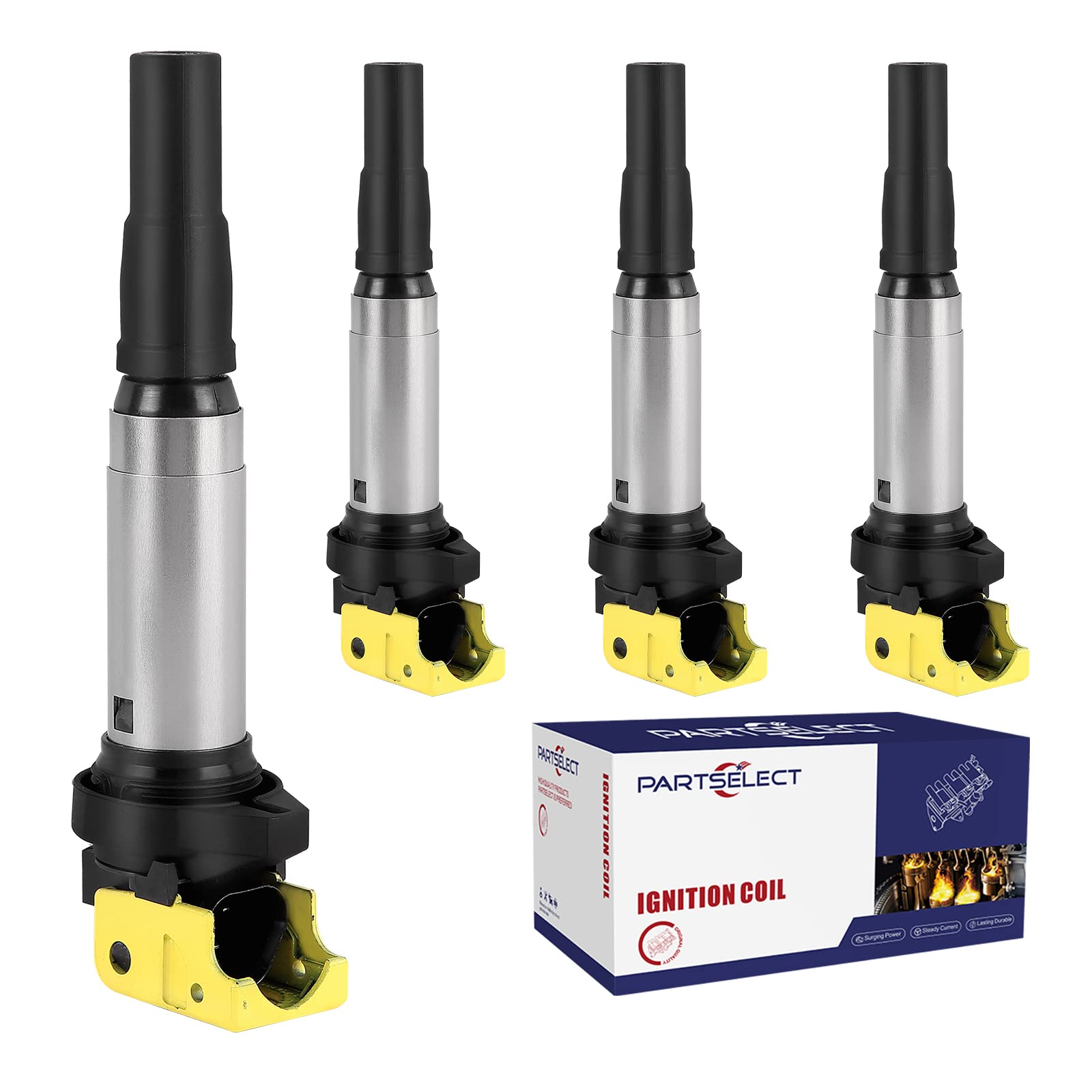 Partselect 4Pcs Ignition Coil Pack Uf-598 C1692 Replacement For Mini Cooper 2007-2013 Countryman 2011-2016 Paceman 2013-2016 L4
