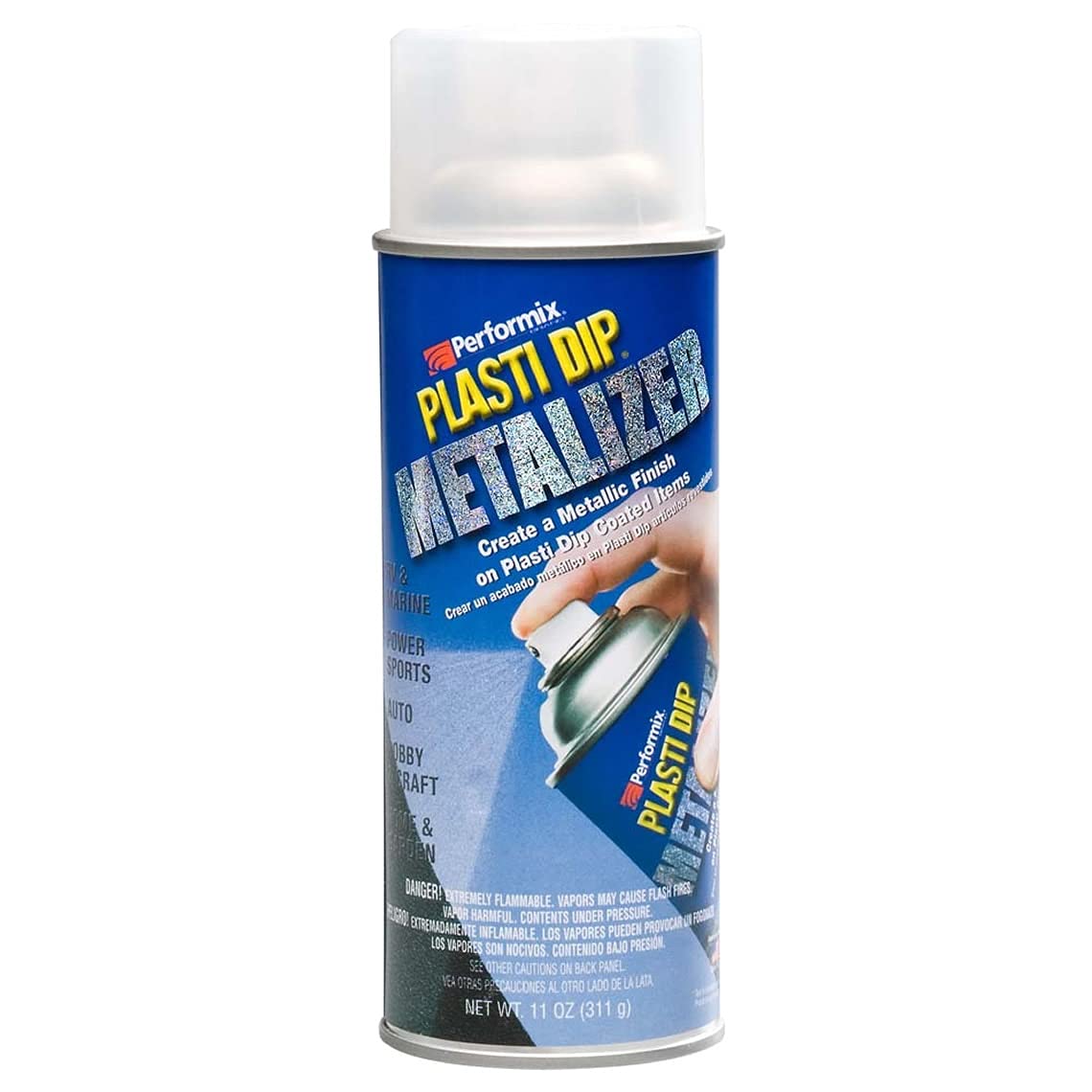 Plasti Dip Enhancer Silver Metalizer Aerosol - 11 oz. Rubber Spray for Metal Finish, Model 11210-6