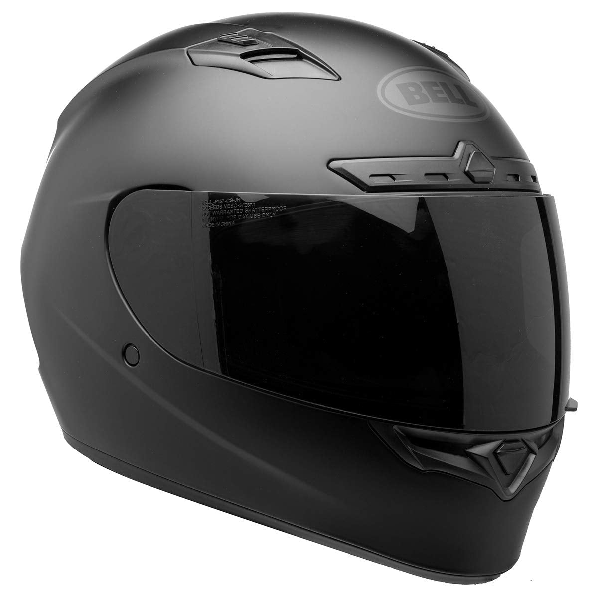 Bell Qualifier DLX Full-Face Motorcycle Helmet (Blackout Matte Black, X-Large)