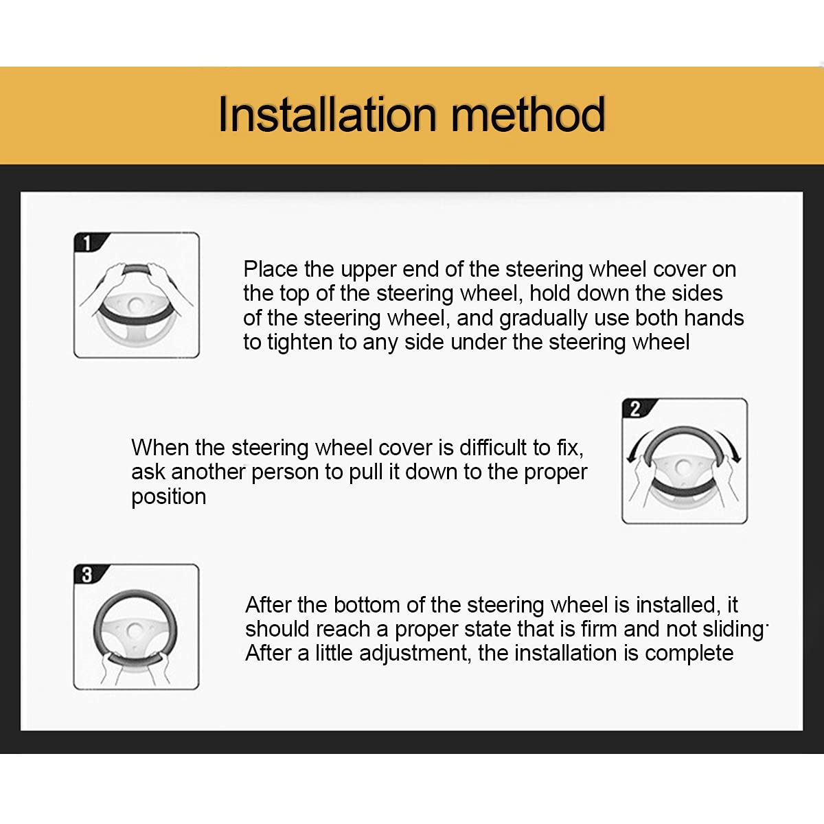 Universal Car Steering Wheel Cover, Microfiber Breathable Ice Silk, Anti-Skid, Warm In Winter And Cool In Summer, Steering Wheel Cover For Men And Women (Black)