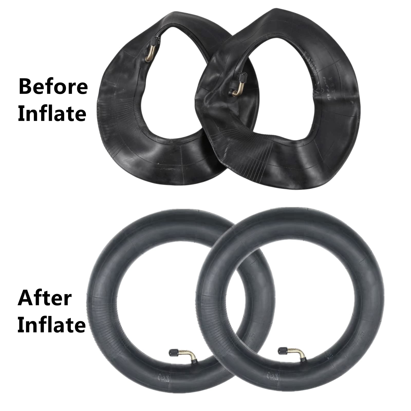 ENLAYER 2Pcs Inner Tube for 10 Inch Electric Scooter Tires - 70/65-6.5, Durable Black Replacement Tubes