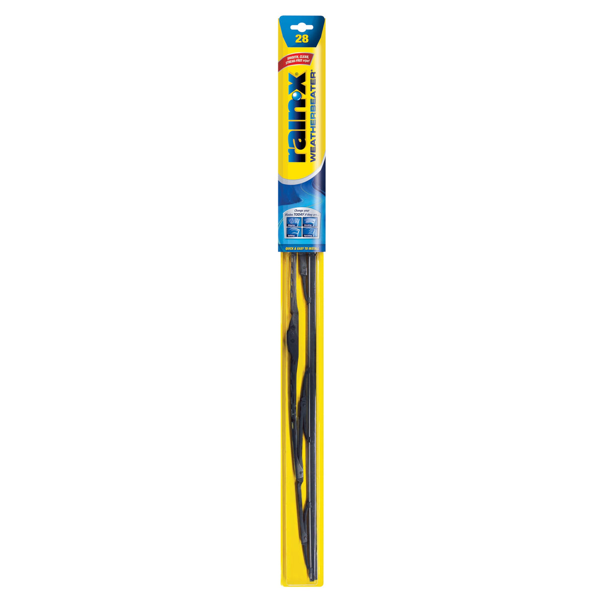 Rain-X Rx30228 Weatherbeater Wiper Blades, 28'' Windshield Wipers (Pack Of 1), Automotive Replacement Windshield Wiper Blades Th