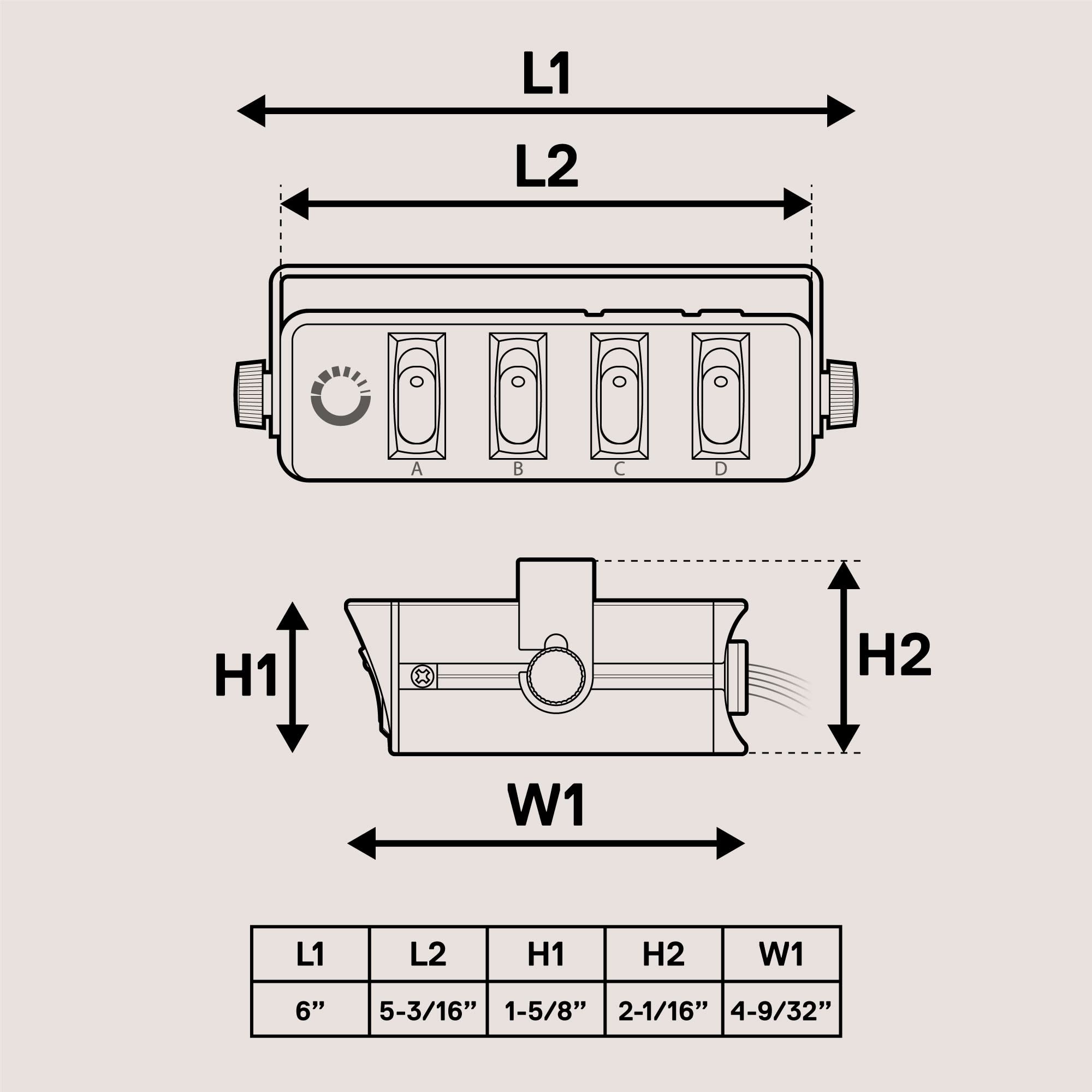 True Mods 4-Gang 12V Rocker Switch Box [20 Amp Max.] [12 Awg Wires][12 Volt Dc] Spst On/Off Rocker Toggle Switch Panel Box For Auto Automotive Lights Car Marine Boat Truck Vehicles & More