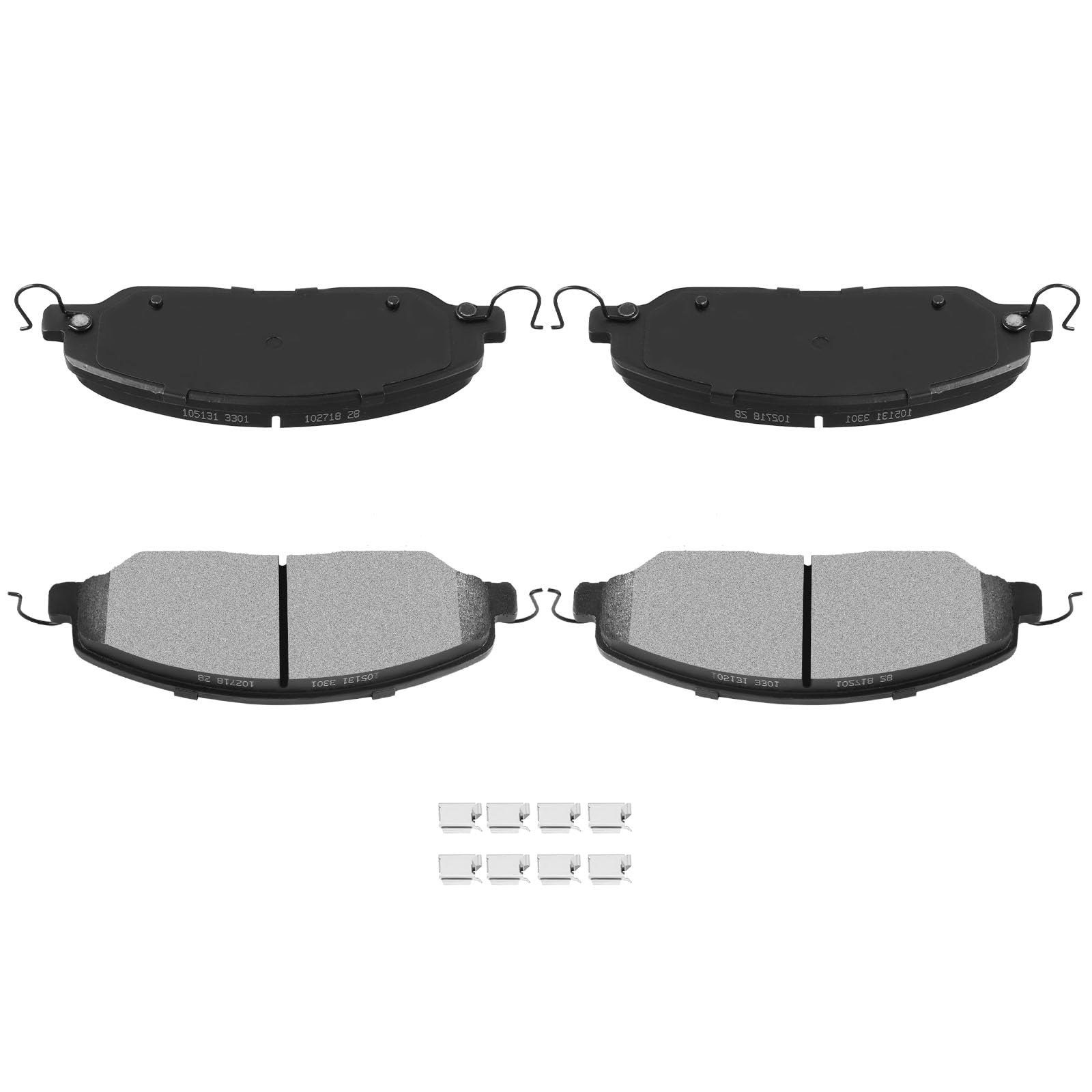 Automuto 4Pcs Front Semi-Metallic Disc Brake Pads Set D1081 For Ford For Mustang 2005-2010