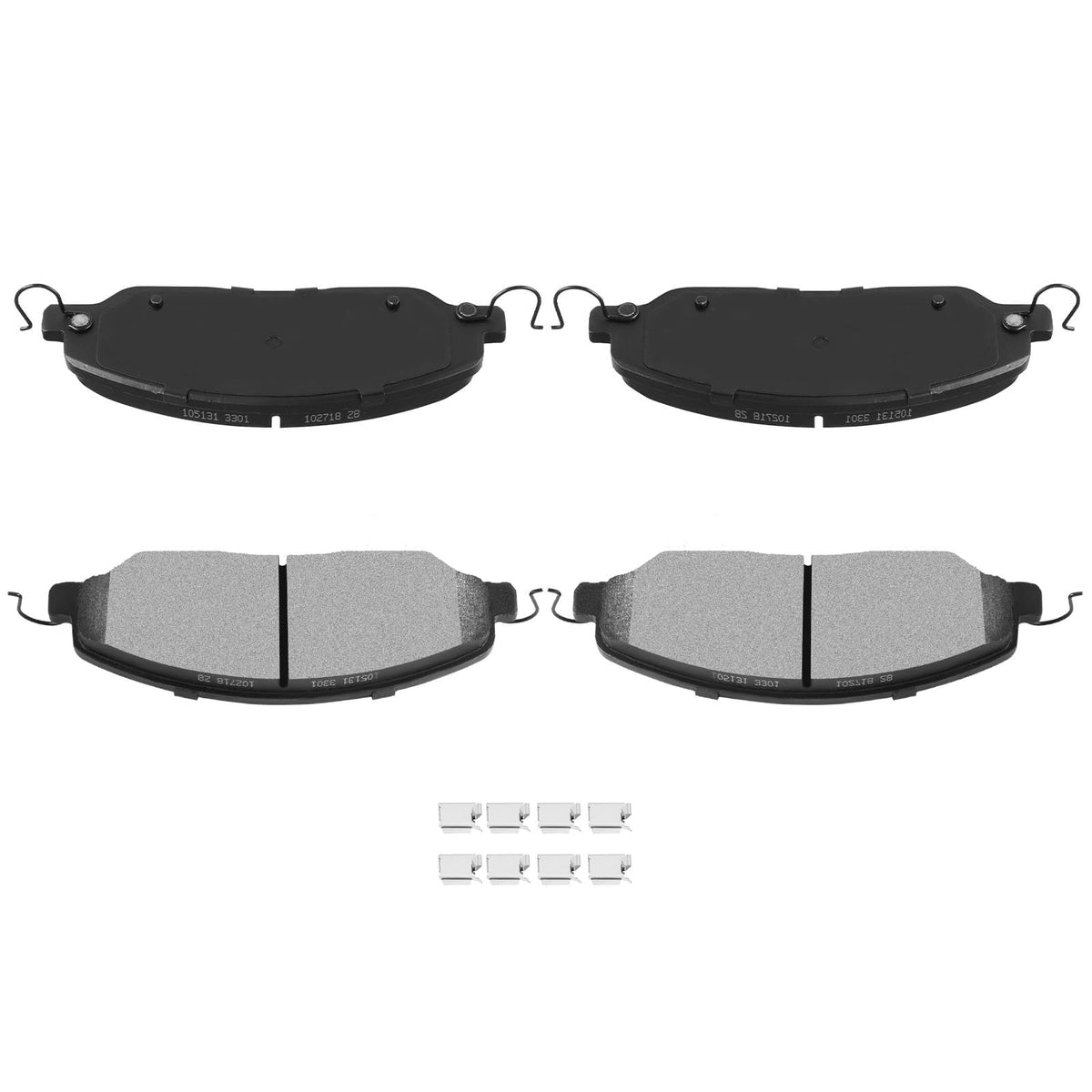 Automuto 4Pcs Front Semi-Metallic Disc Brake Pads Set D1081 For Ford For Mustang 2005-2010