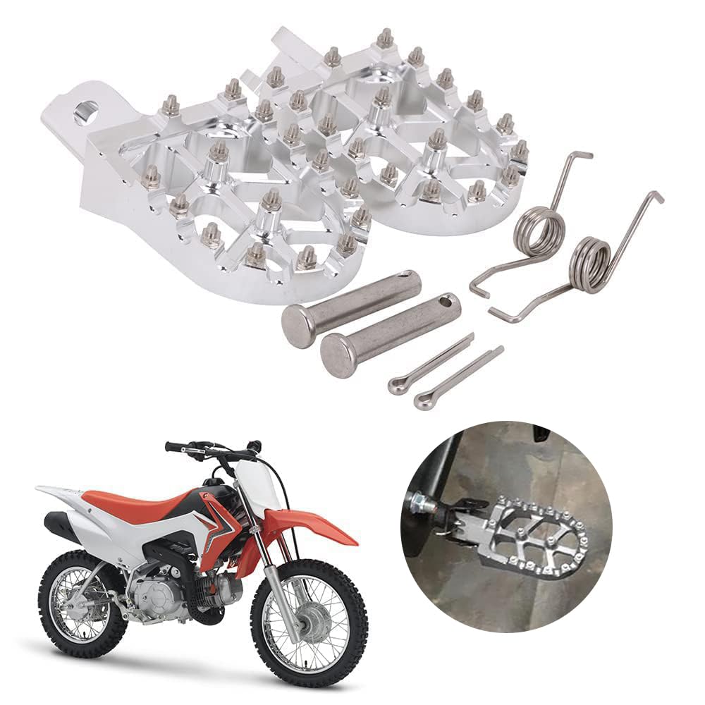 Anxin Dirt Bike Foot Pegs Motorcycle Footpegs Foot Pedals Rests Cnc For Crf 110 Crf110F 2013-2022 Crf125F 2014-2023 Dirt Pit Bik