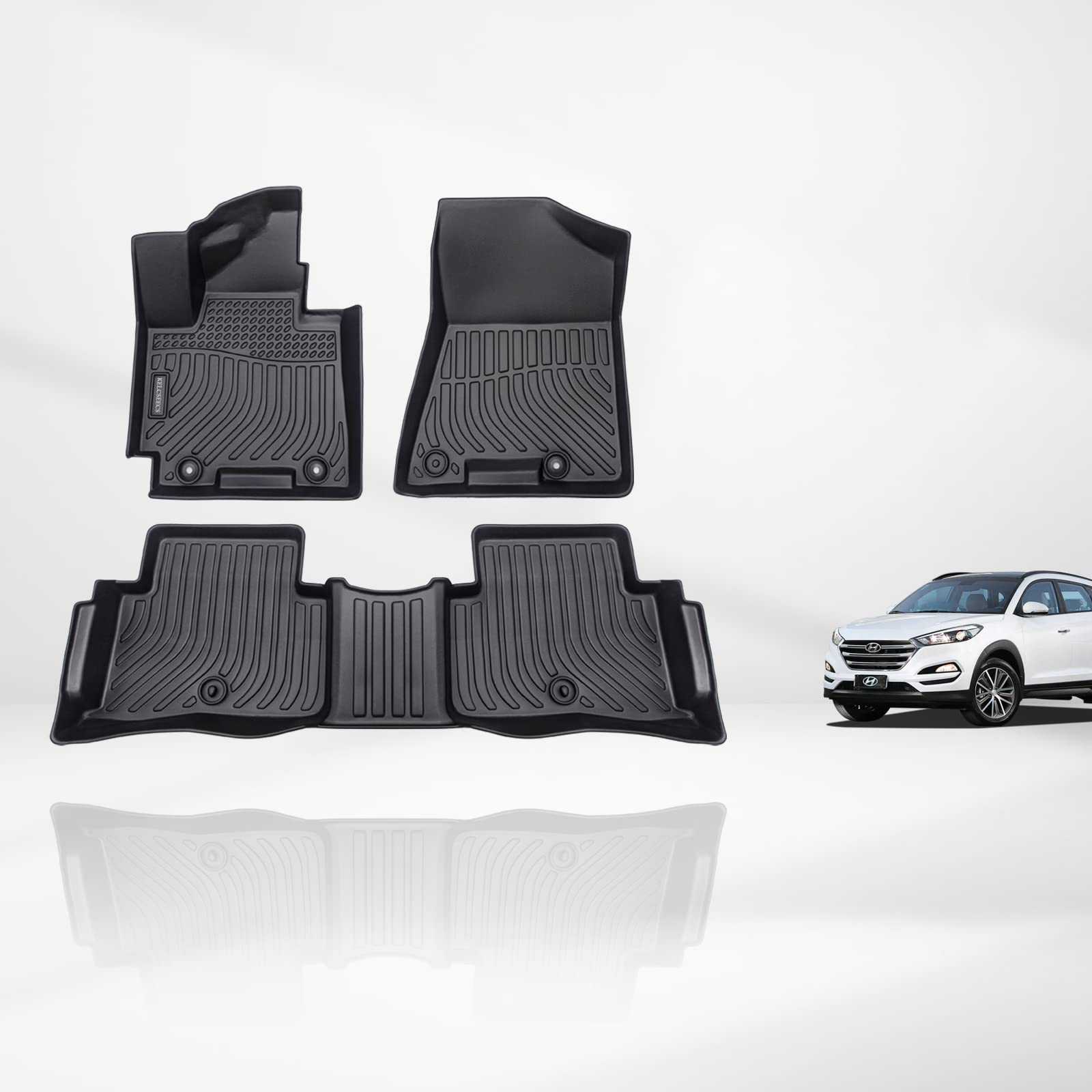 KELCSEECS Floor Mats Custom for 2003 2004 2005 2006 2007 2008 Corolla Sedan Waterproof Car Mats All-Weather Guard Floor Liners A