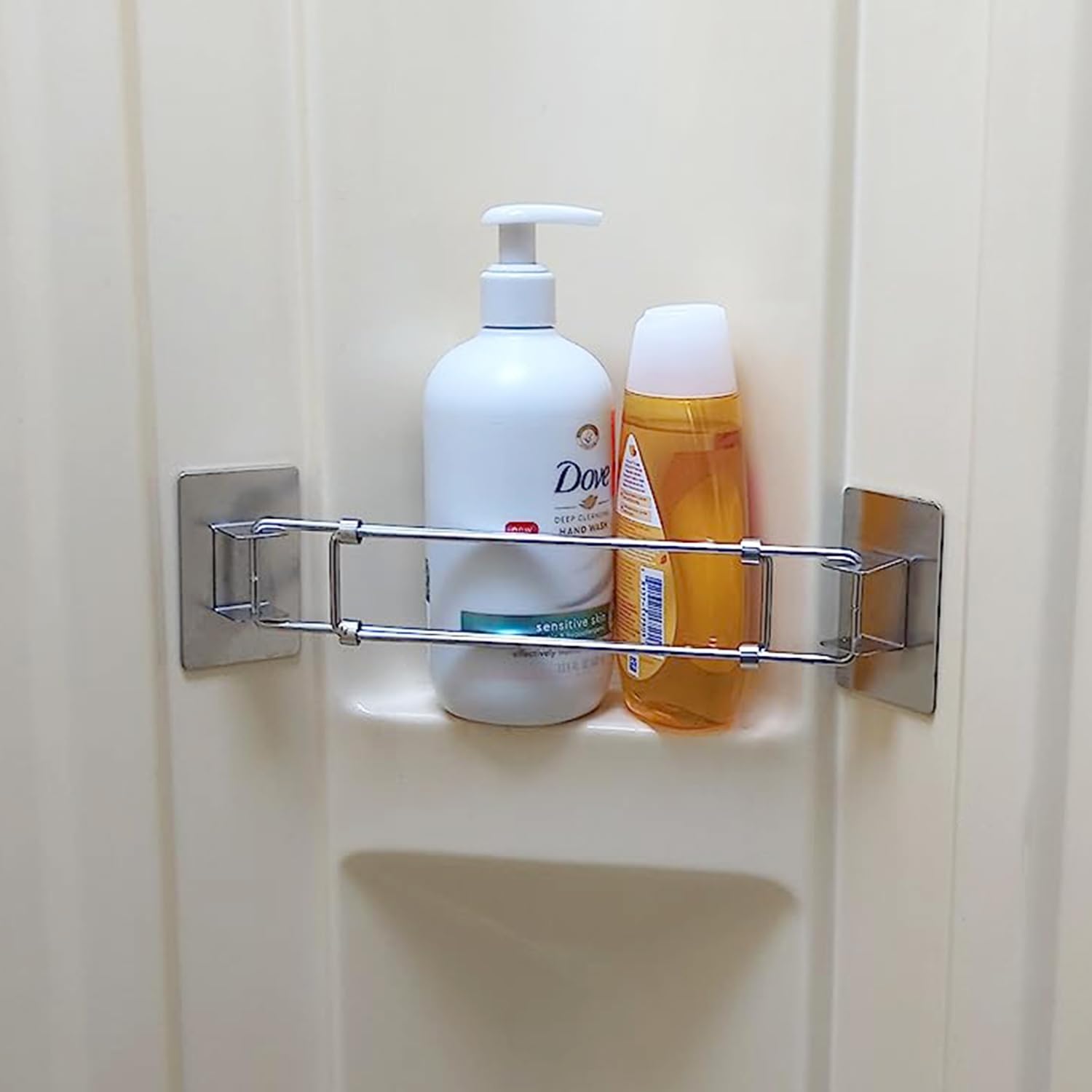 Safoner Rv Shower Corner Storage Bar- Adjustable Stainless Steel Rod For Corner Shelves In Camper, Length 7.9-13.9 Inches- Rv Ba