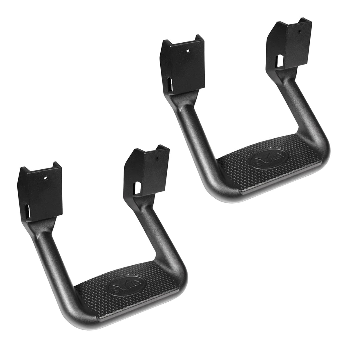 Bully BBS-1103 Truck Black Powder Coated Side Step Set, 2 Pieces (1 Pair), Includes Mounting Brackets - Fits Various Trucks from