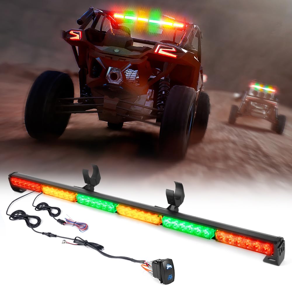 Xprite 36'' Offroad Rear Chase Led Strobe Light Bar, All In One W/Turn Signal Brake Reverse Lightbar For Can-Am, Atv, Utv, Yamah