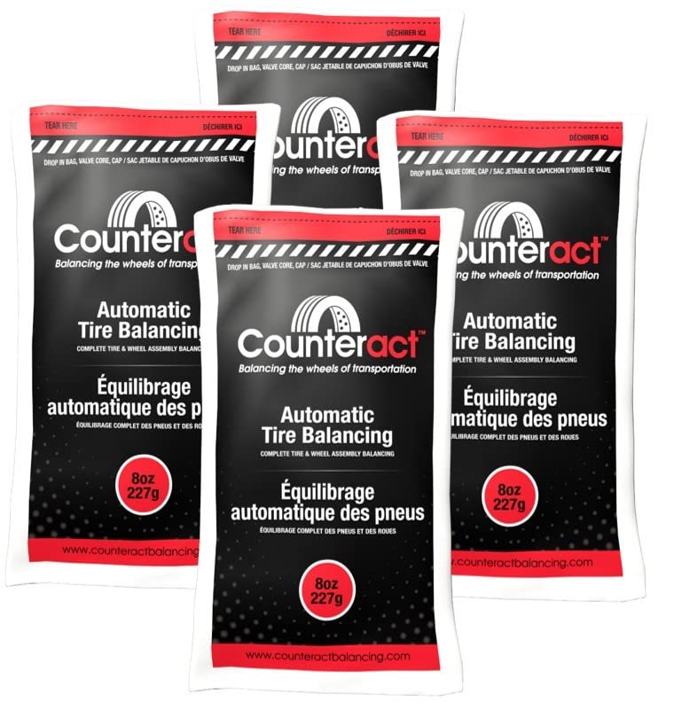 Counteract 8OZ-B4 Centrifugal Force Tire/Wheel Balancing Beads - Off-Road Vehicles, Light/Medium Duty Truck Tires, (4) 8oz Balan