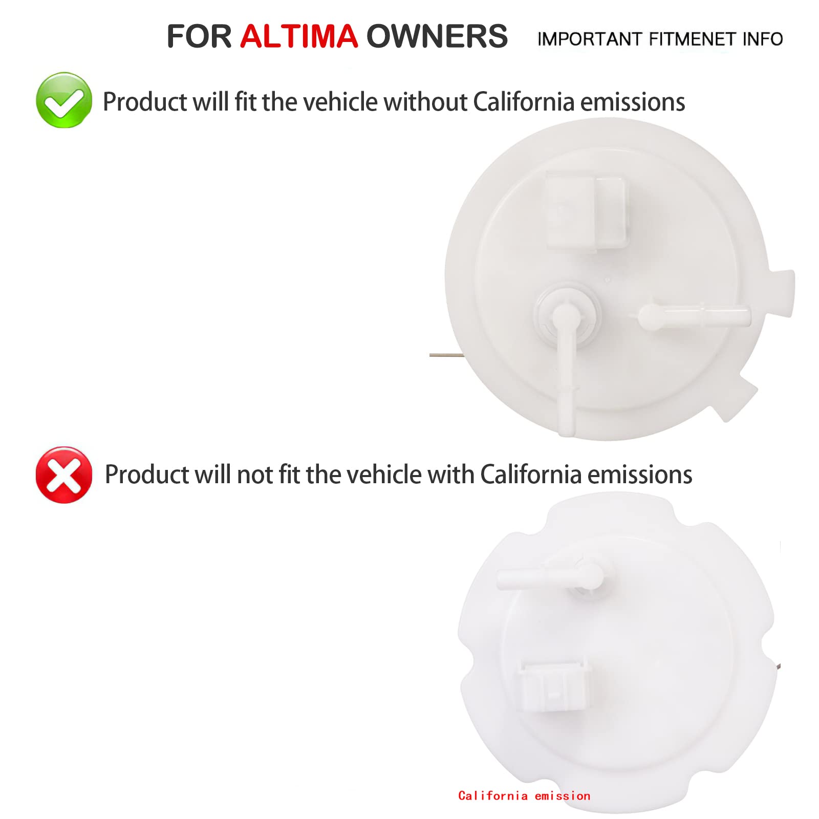 Dwvo Fuel Pump With Pressure & Level Sensor Compatible With 04-06 Altima 2.5L/3.5L (Except California Emission), 04-09 Quest 3.5