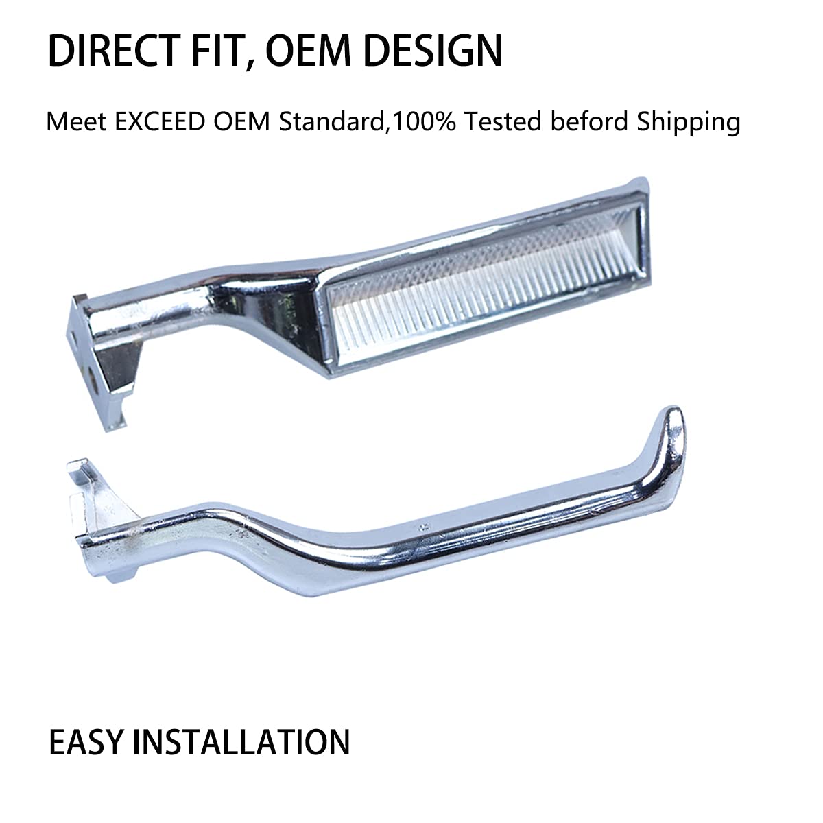 Ymhhefy Silver Interior Metal Door Handle Front Left Driver Passenger Side Compatible With 1987-1996 Ford Bronco F150 F250 F350 F53 F59 F800 Replaces E7Tz-1522601-A E7Tz-1522600-A 77177 77178 2Pcs