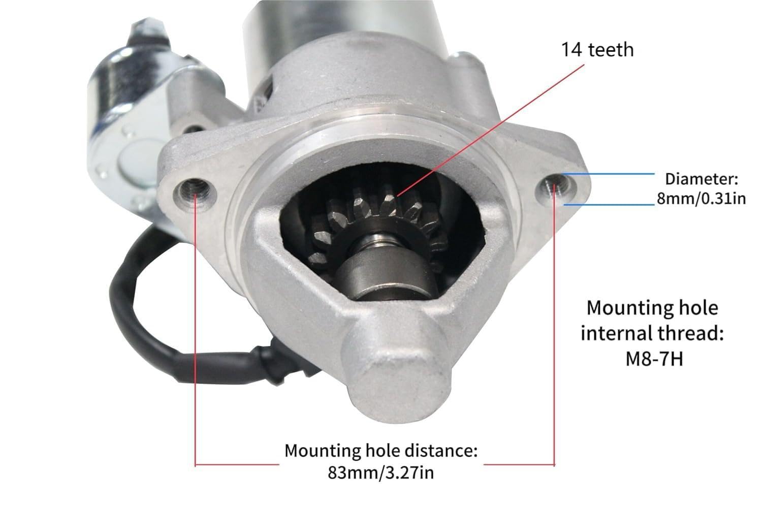 Vision Electic Starter Motor Replacement for Honda GX340 GX390 GX420, Harbor Freight Predator 390CC 420CC 440CC 460CC Gas Motor,