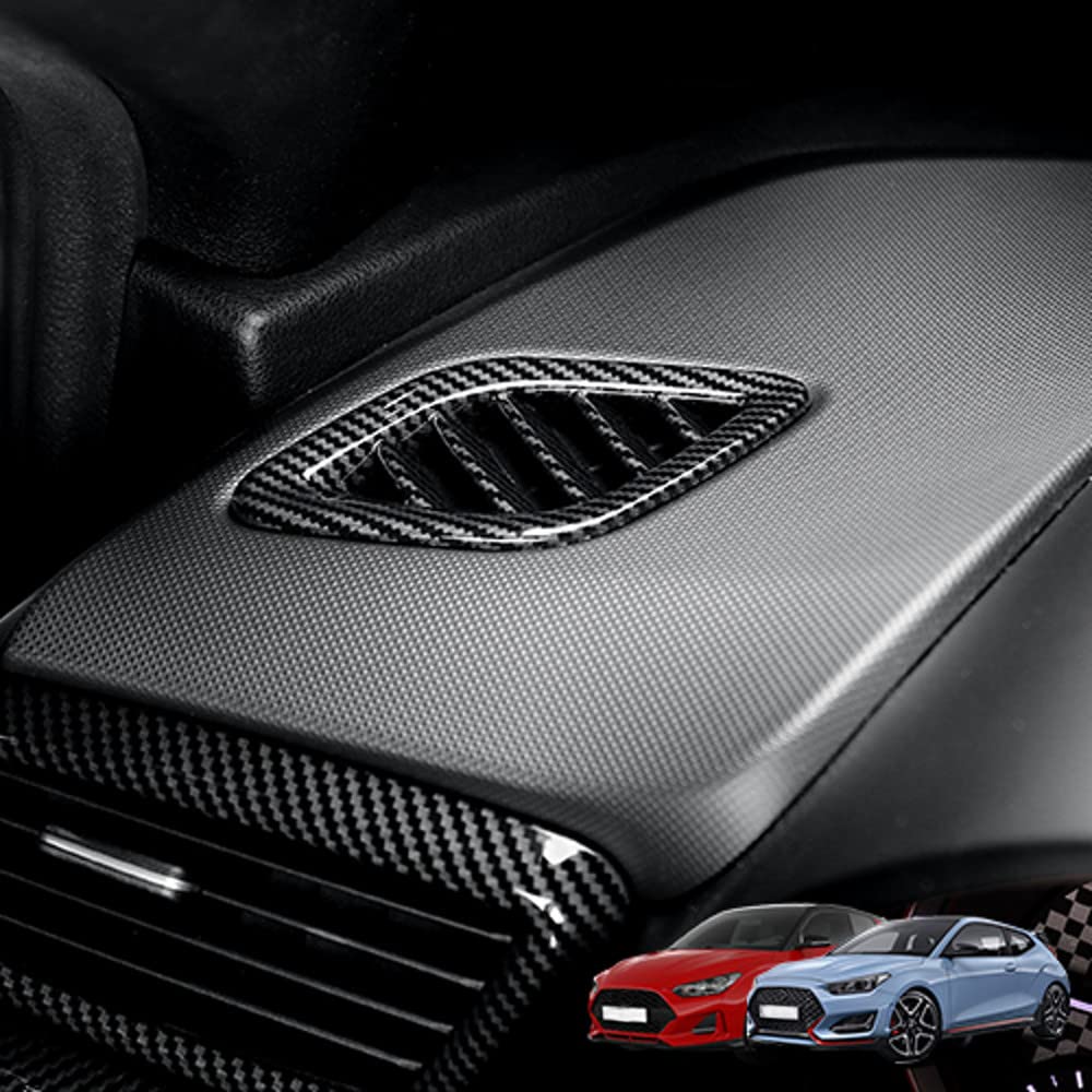 JUIVEEL Carbon Fiber Style Side Air Conditioning Vent Outlet Trim Frame Cover Right & Left AC Air Vent Cover Compatible with Hyu