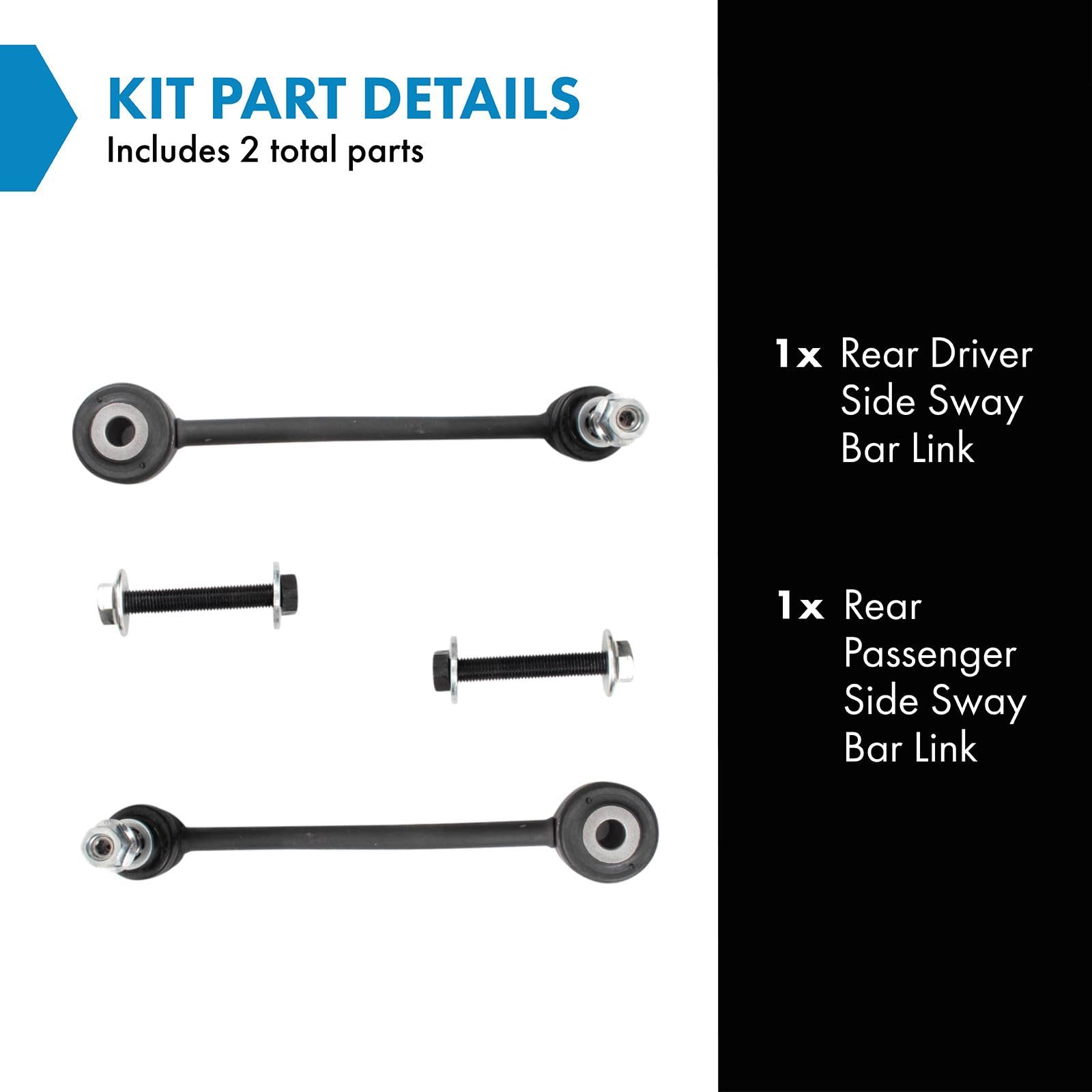 Trq Rear Sway Bar Stabilizer Link Set Compatible With 2018-2023 Jeep Wrangler