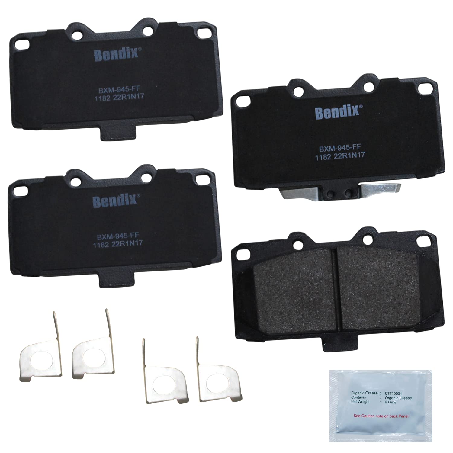 Bendix Priority1 Cfm1182 Semi-Metallic Front Brake Pads For Subaru Impreza 2007-2006