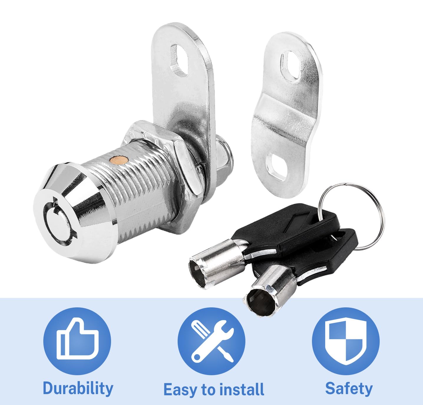 Cam Locks Rv Storage Locks With Keys(1 Inch 6Pack), Keyed Alike - Fits 3/4' Max Door Thickness