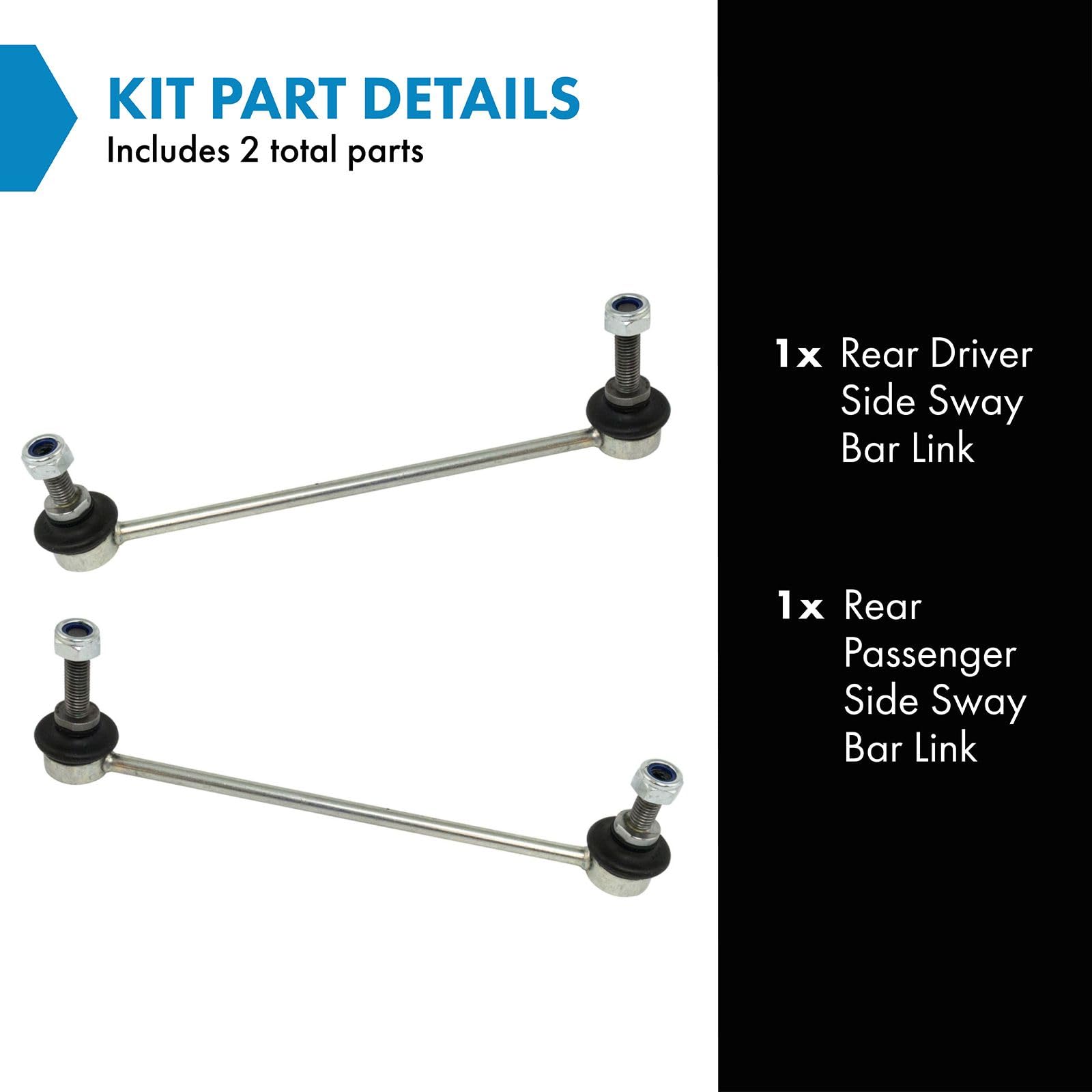 Trq Rear Sway Bar Stabilizer Link Set Compatible With 2007-2014 Mini Cooper