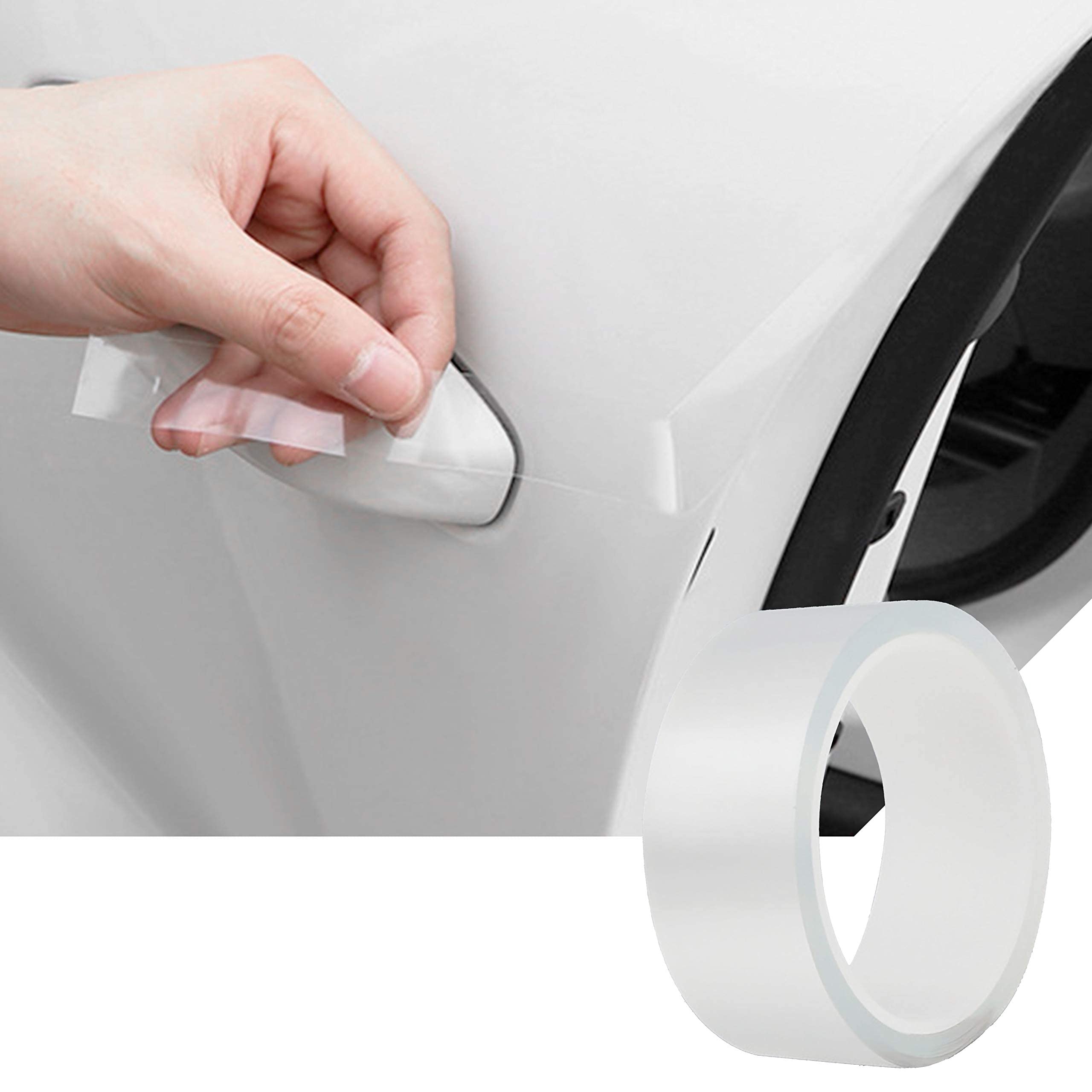 Car Door Transparent Seal Strip Door Edge Cover Guard Strips Entry Sill Guard Scuff Plate Protectors Invisible Universal Anti-Sc