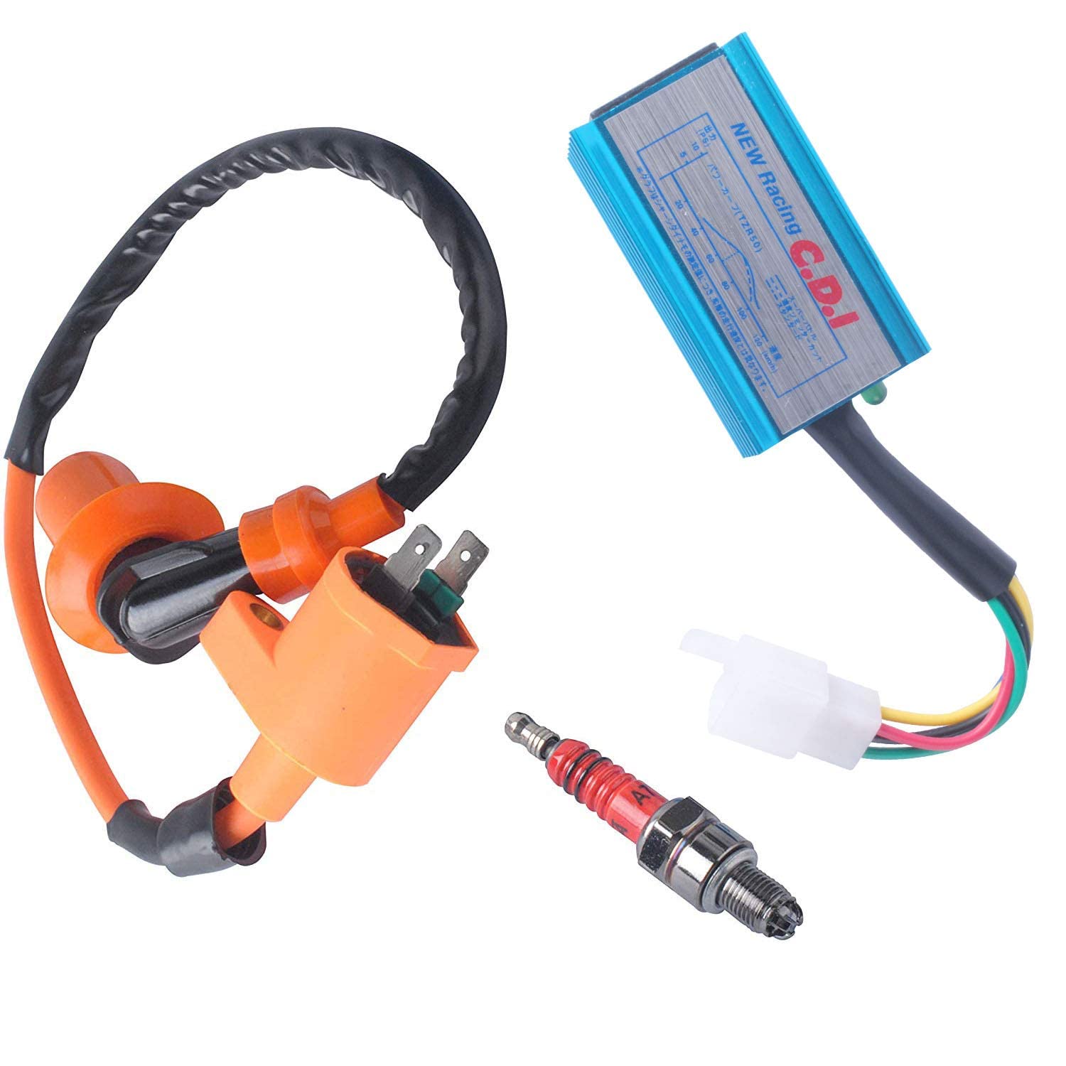 Racing Ignition Coil 5 Pins AC CDI Box for GY6 4-Stroke 50cc 70cc 90cc 110cc 125cc 150cc Scooter ATV Go Kart Moped Quad Pit Dirt