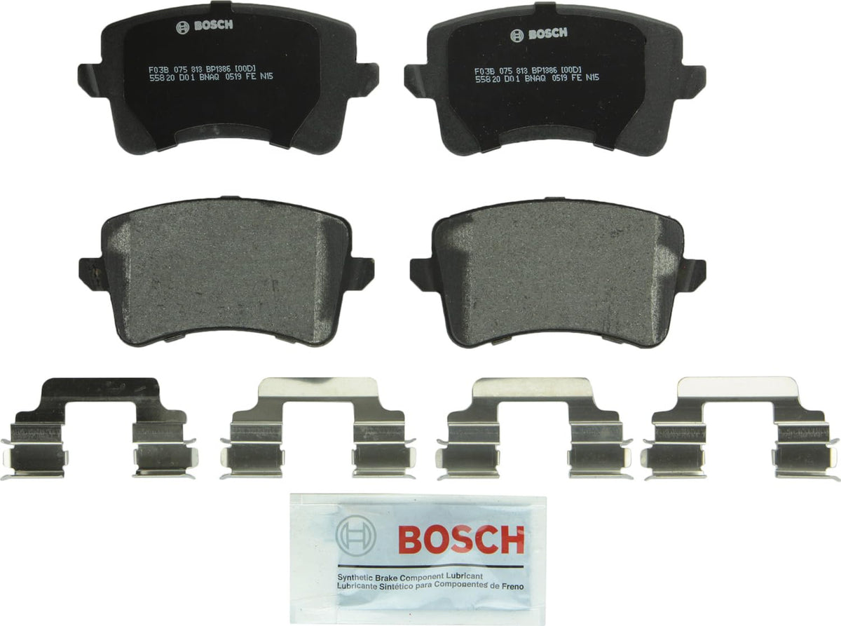 Bosch Bp1386 Quietcast Premium Semi-Metallic Disc Brake Pad Set - Compatible With Select Audi A4, A4 Allroad, A4 Quattro, A5, A5 Quattro, Allroad, Q5, S4, S5, Sq5; Rear