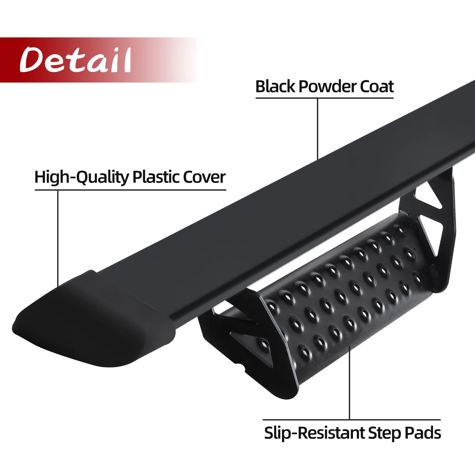 Othowe Drop Down Running Boards Compatible With 2007-2021 Tundra Crew Max Cab,Black Powder Coated,3 Inch,Hoop Style,Off Road Exterior Accessories 2 Pieces