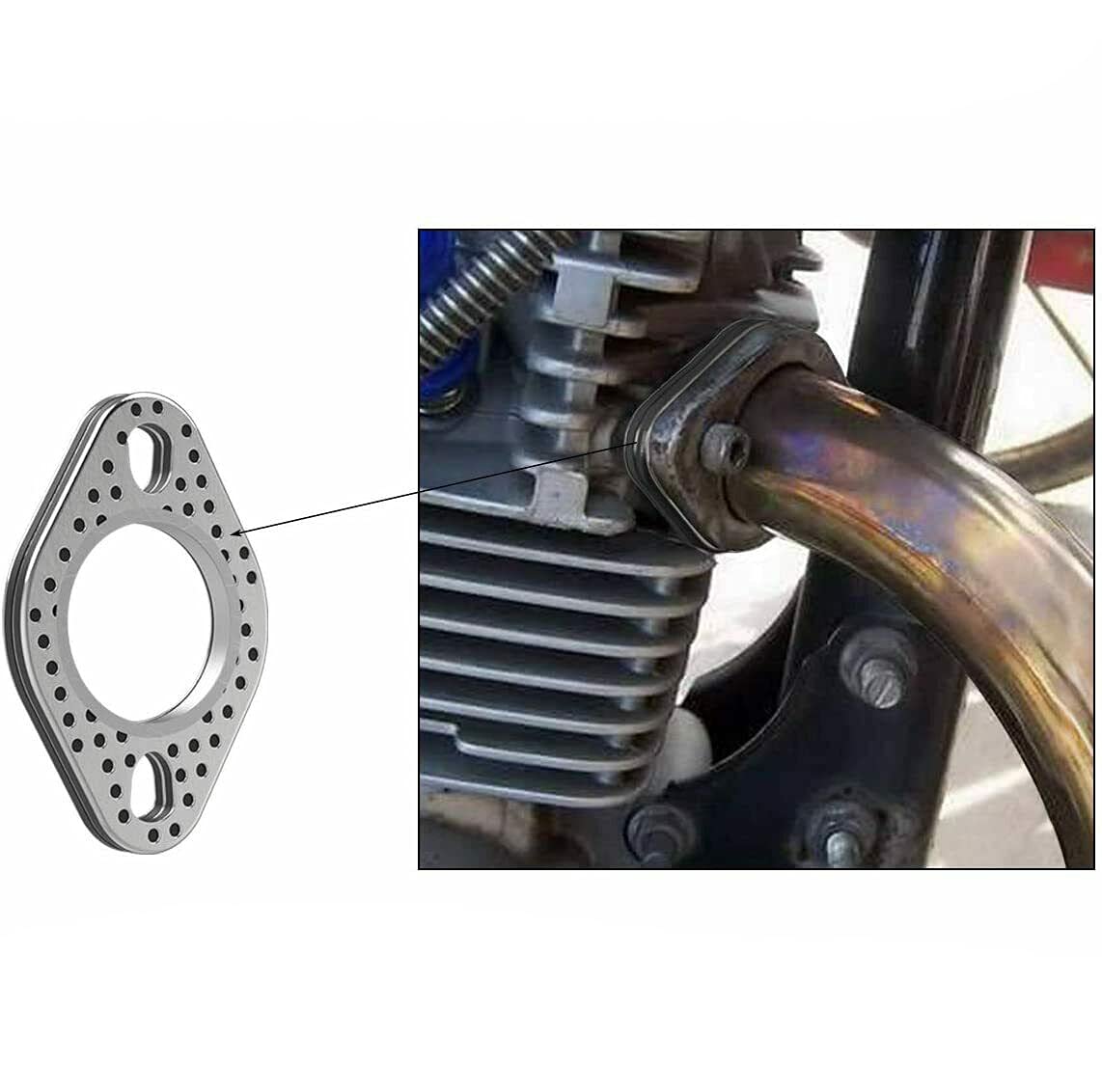 GY6 Exhaust kit(Nuts&Gasket&Exhaust Studs) FIT for GMB139 Engine 50cc 70cc 90cc 110cc 125cc 150cc Scooters ATVs Go Karts 4 Wheel