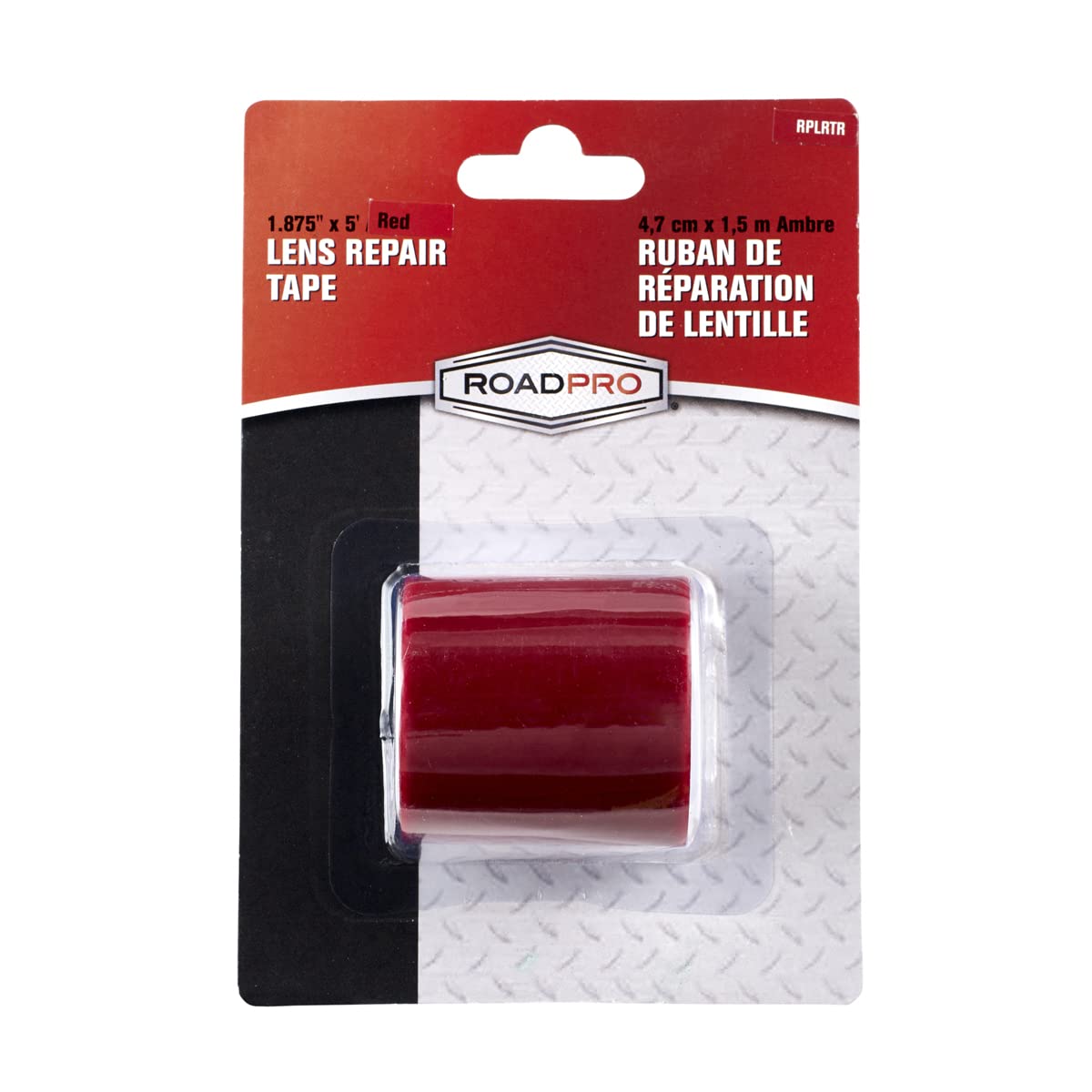 RoadPro RPLRTR Red Lens Repair Tape, 1.875 x 5' - Durable, Waterproof, Ideal for Automotive and Household Repairs