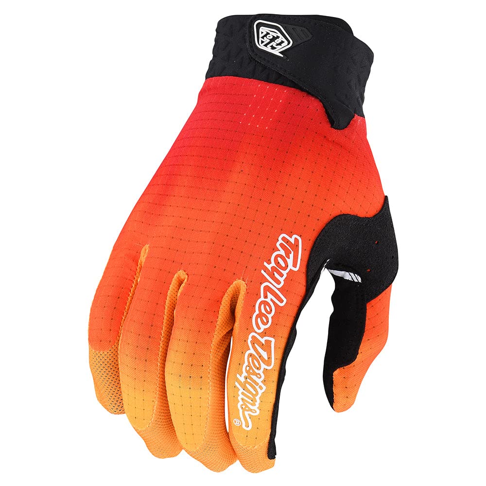 Troy Lee Designs Motocross Motorcycle Dirt Bike Racing Mountain Bicycle Riding Gloves, Air Glove (Black/Red, Small)