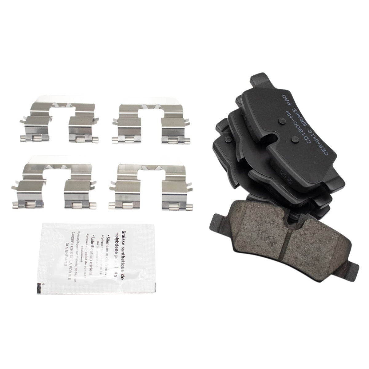 TRQ Rear Brake Pads Ceramic Compatible with 2014-2020 Mini Cooper