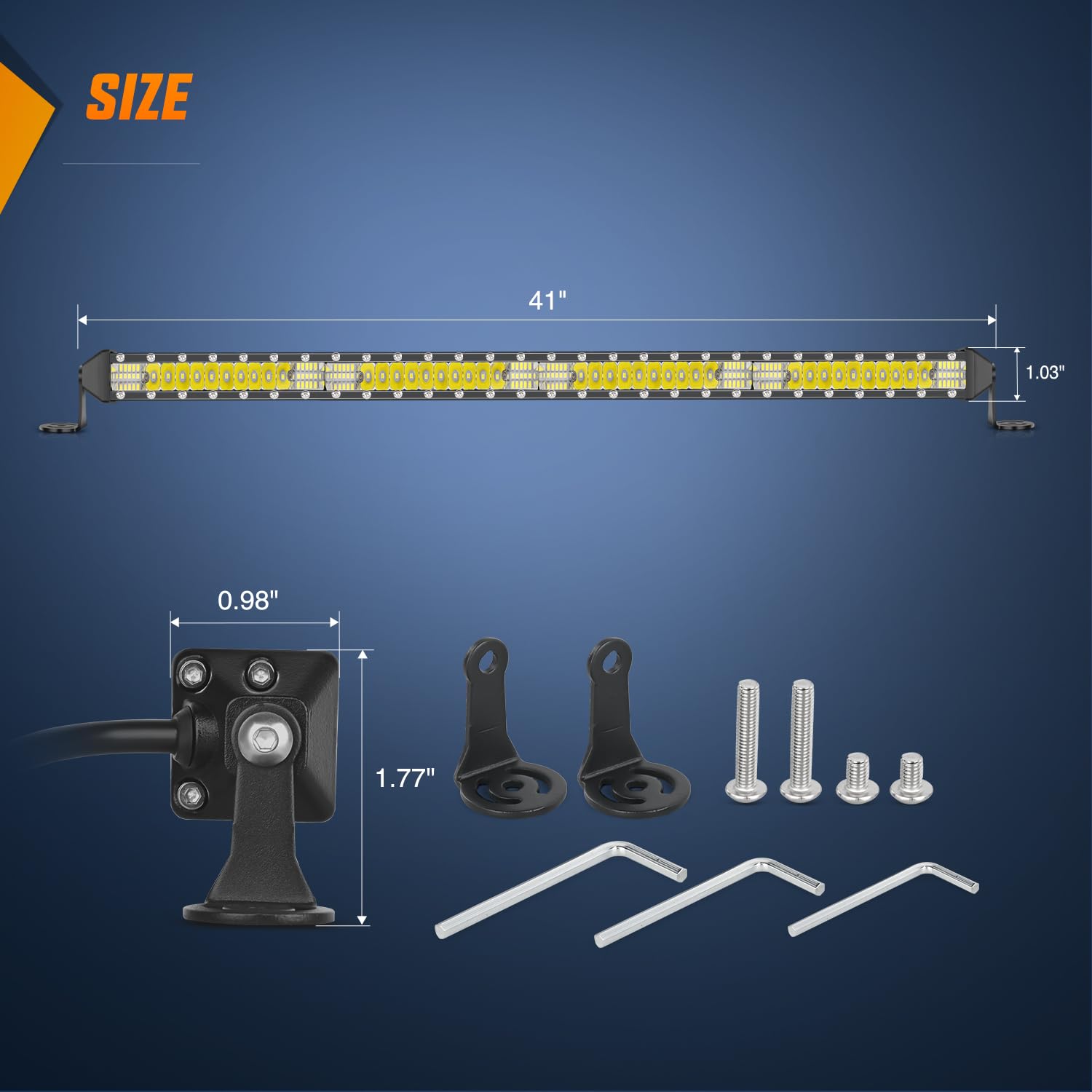 Nilight Slim Led Light Bar 40 Inch 104Led Single Row Spot Flood Combo Fog Lights Driving Light Work Lights Roof Bumper Lamp Offr