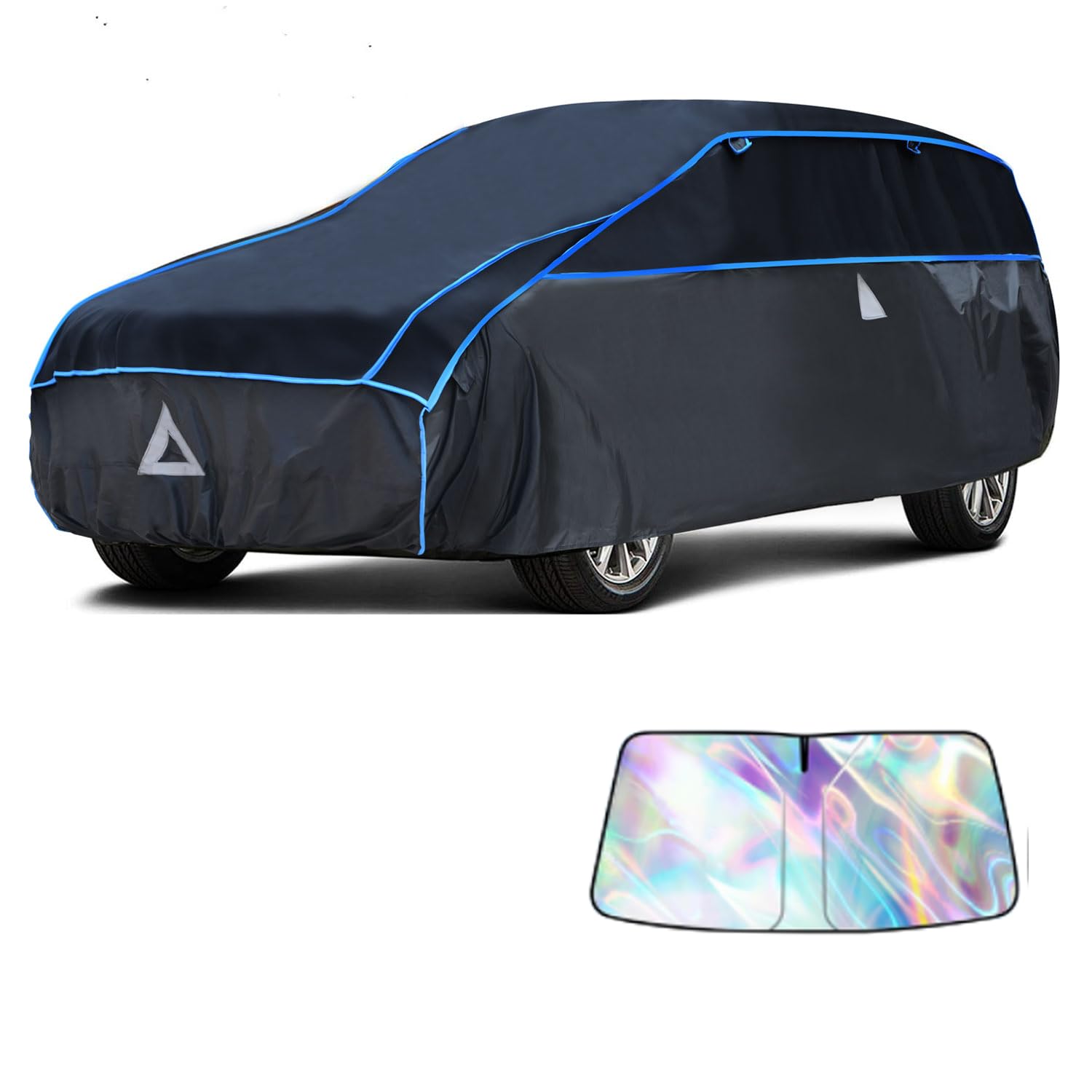 Large SUV Hail Protector Car Cover with Thick Multi-Layered EVA | Gift Windshield Sun Shade | Custom Fit Chevrolet Tahoe, Ford E