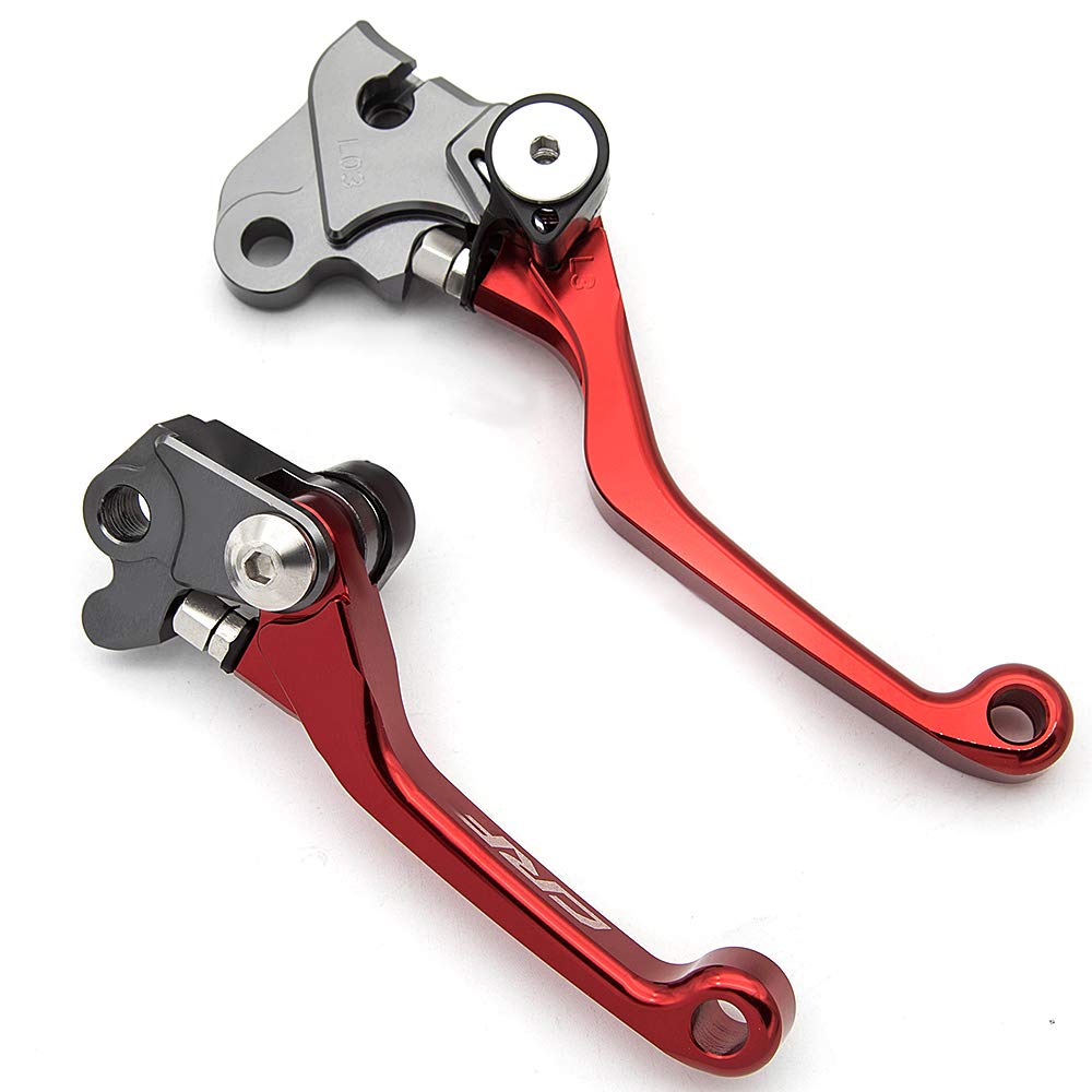 NICEDOLL Dirt Bike Clutch Brake Pivot Levers for CRF125F CRF 125 F 125F 2020 2021 2022 2023 Foldable CNC Red