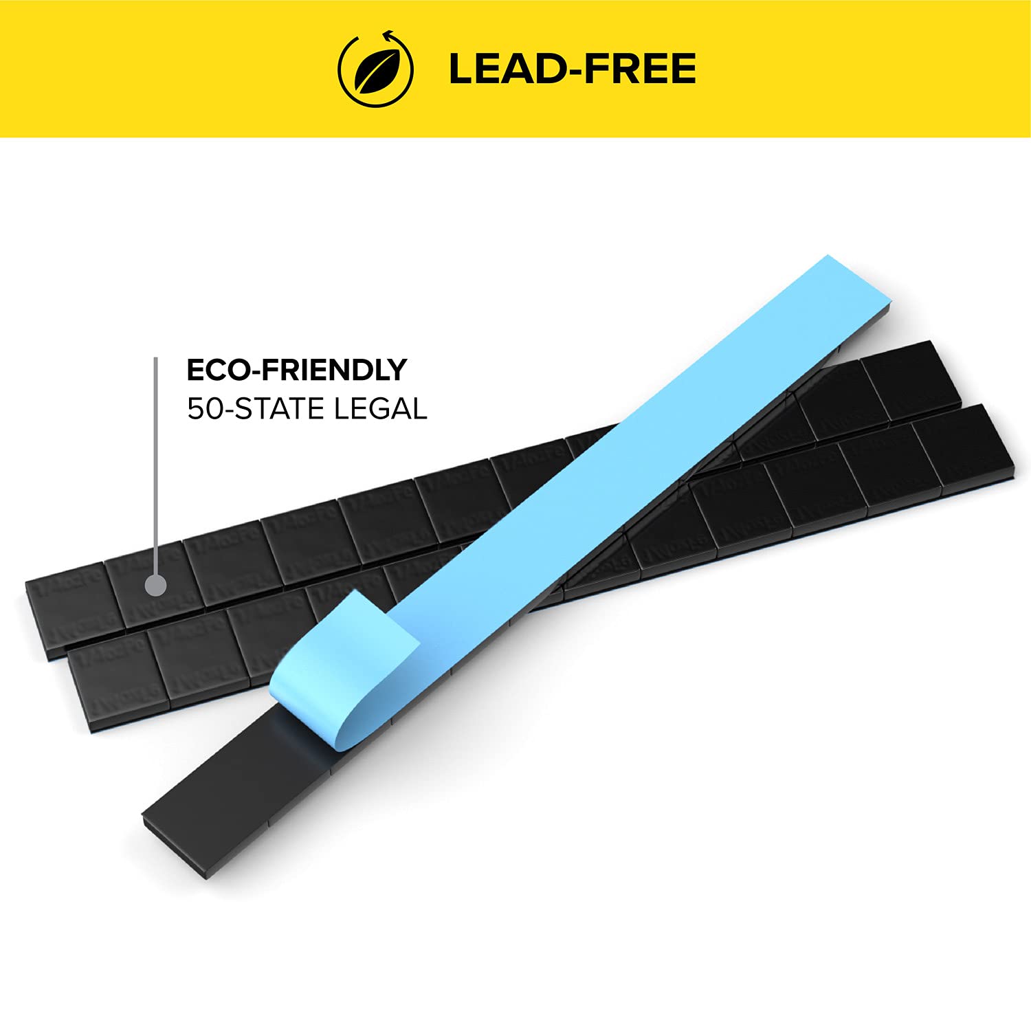 Stancemagic - 0.25Oz 1/4Oz - Black Adhesive Stick On Wheel Weights, Easy Peel, Low Profile, Zinc Plated Steel Balancing Weights For Cars Bikes Atv Utv, 11.25 Lb Box (180Oz), Contains 720 Pieces