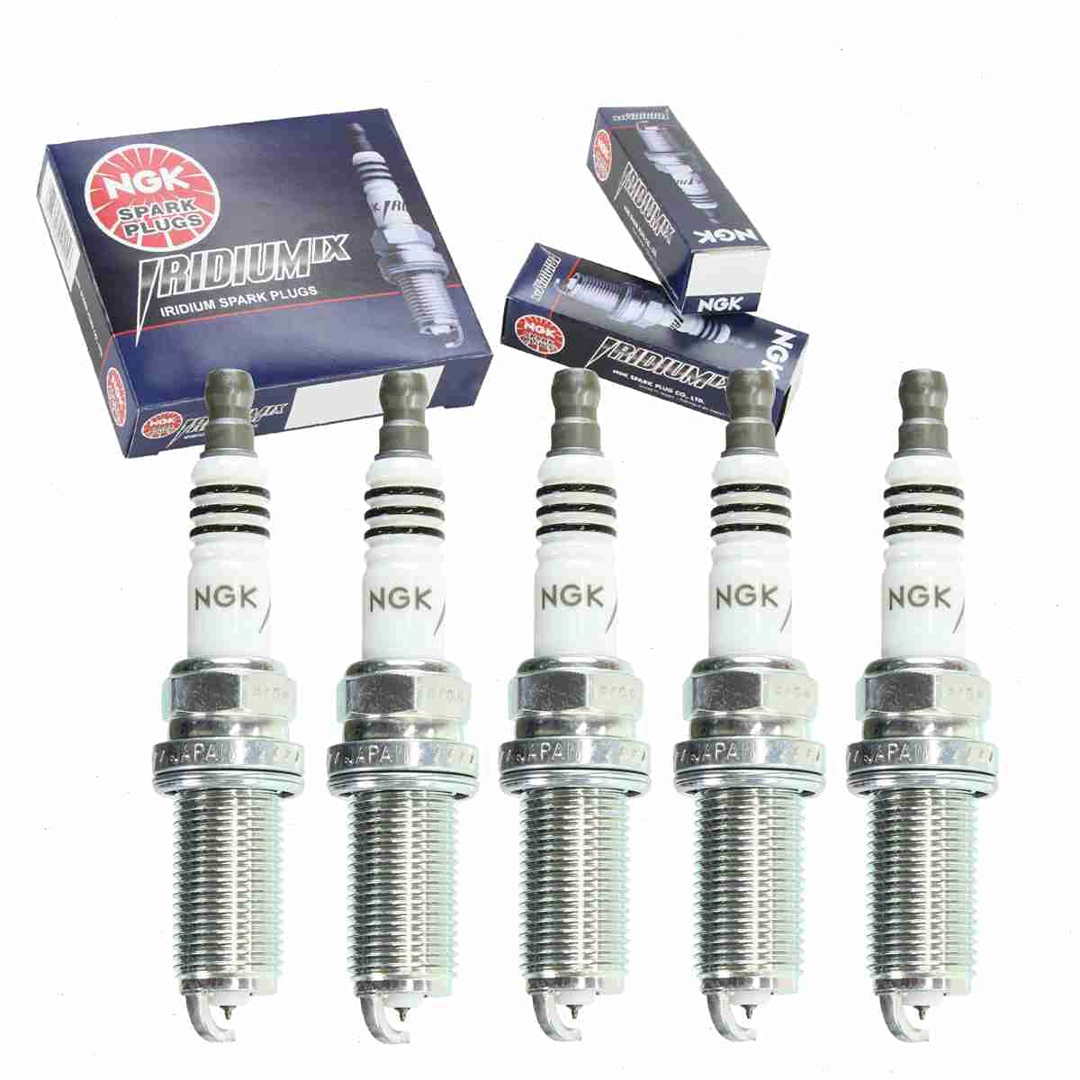 5 pc NGK Iridium IX Spark Plugs compatible with Volvo S60 2.4L 2.5L L5 2004-2012