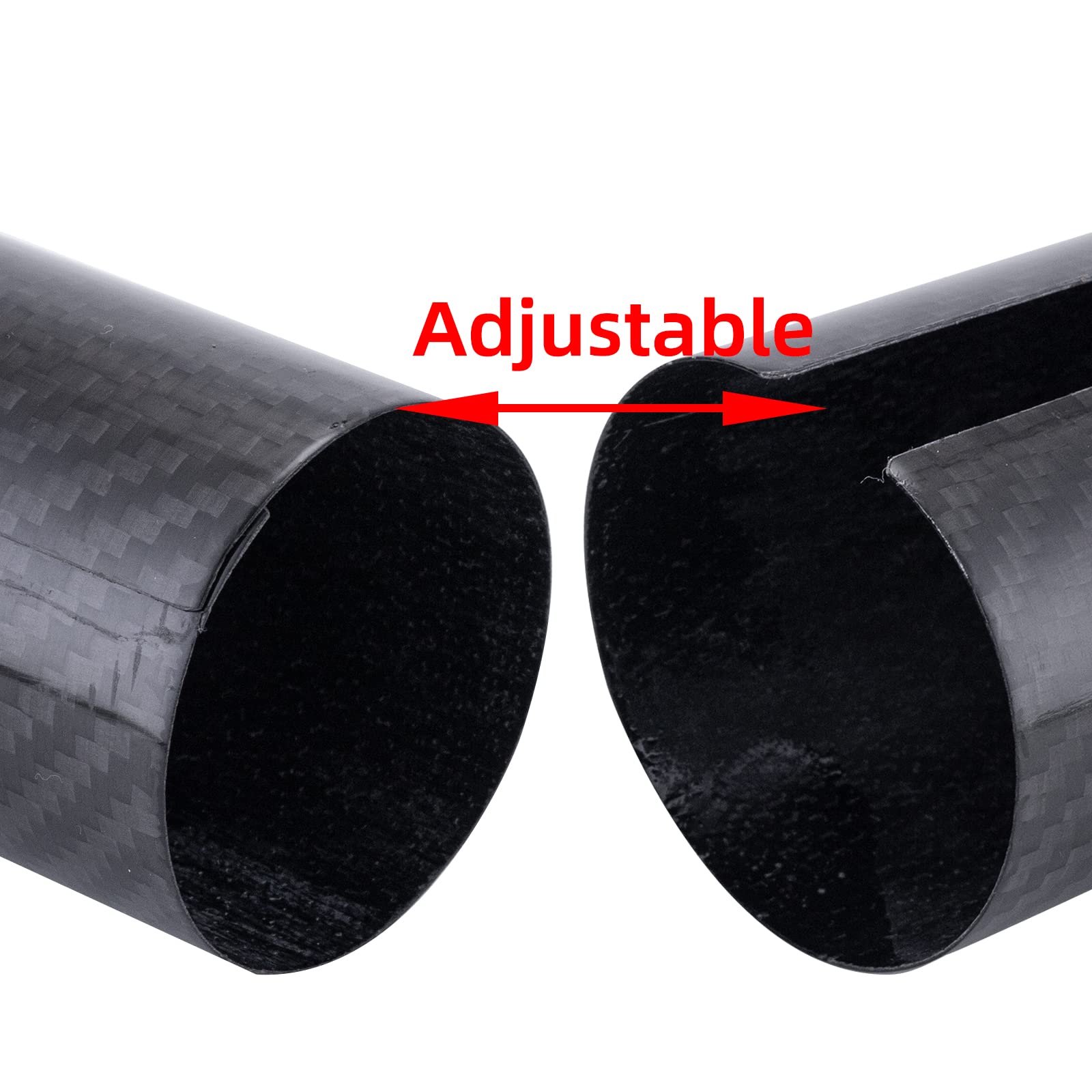 PRO CAKEN Carbon Fiber Motorcycle Front Shock Fork Guard Cover Wrap Shock Absorber Guard Gaiters Gators Boots Adjustable 2Pcs Un