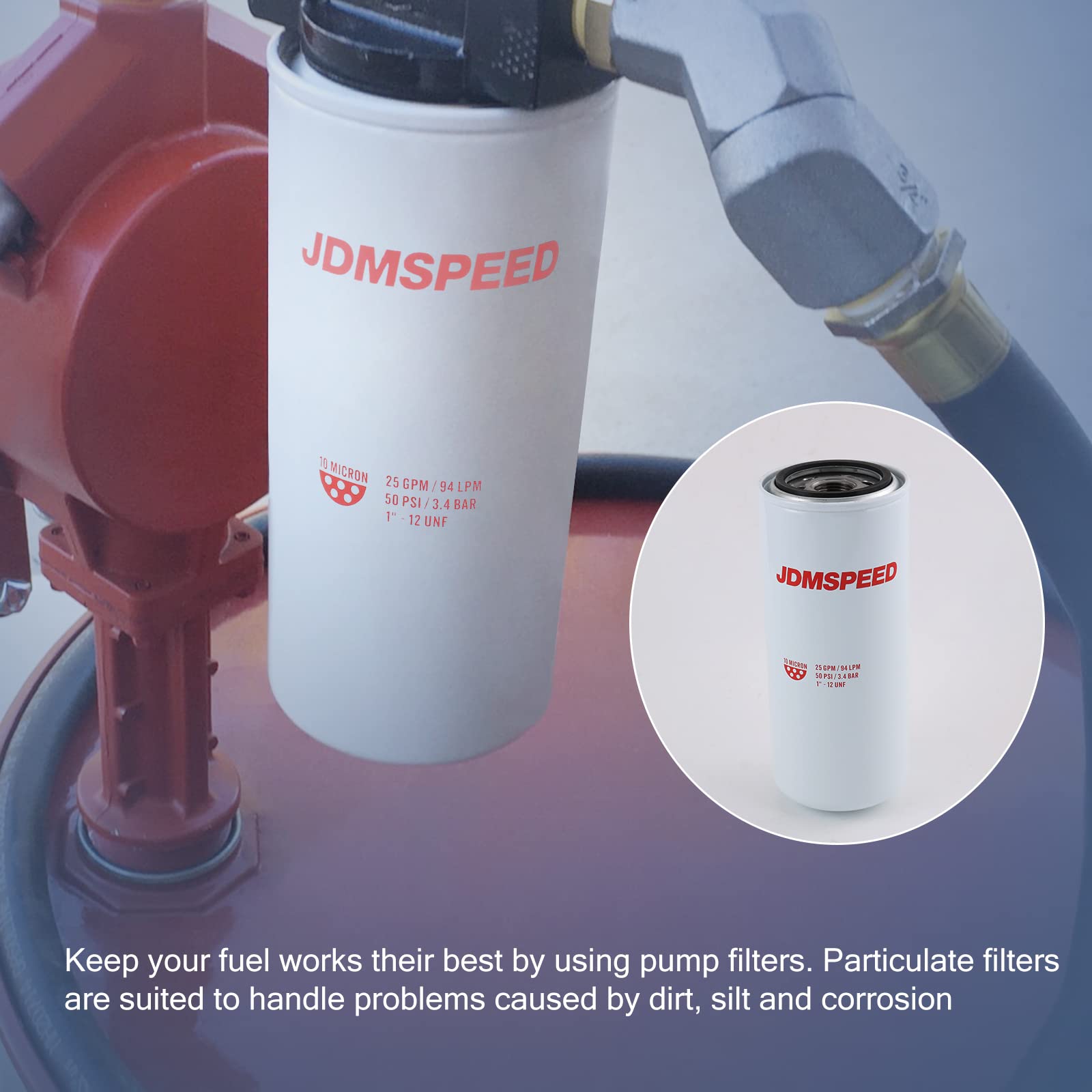 Dicmic 1200Ktf7018 Fuel Filter Spin-On Particulate Replacement For Transfer Pump Fr112 Fr1210G Fr610G 25 Gpm 3/4    With 1200Ktg