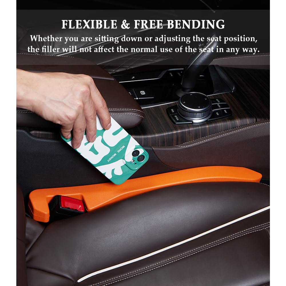 Ihotder Super Flexible Car Seat Gap Filler,Durable Car Organizer Between Seats For Tightly Filling Seat Gaps,Universal Ccar Side