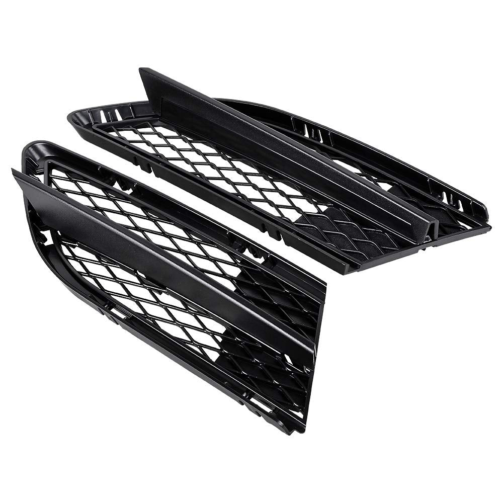 2Pcs Front Bumper Lower Fog Light Grille Mesh Grill Compatible With 335I 328I E90 E91 2008-2012 51117198901/51117198902