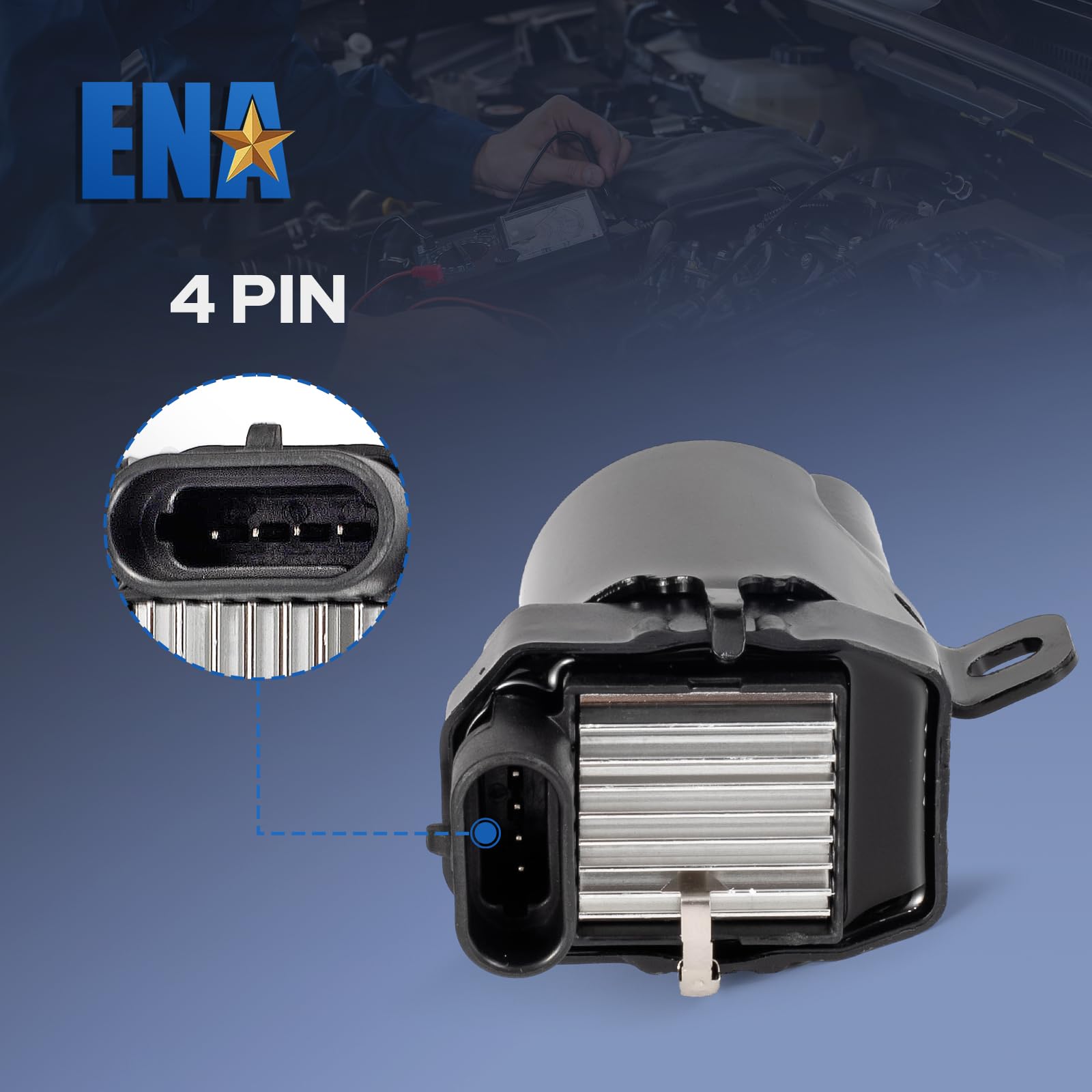 ENA Set of 8 Round Ignition Coil Pack Compatible with Chevy GMC Chevrolet Silverado 1500 2500 3500 Tahoe Suburban Express Sierra Savana Yukon Escalade Avalanche Envoy V8 4.8L 5.3L 6.0L For UF262 D585