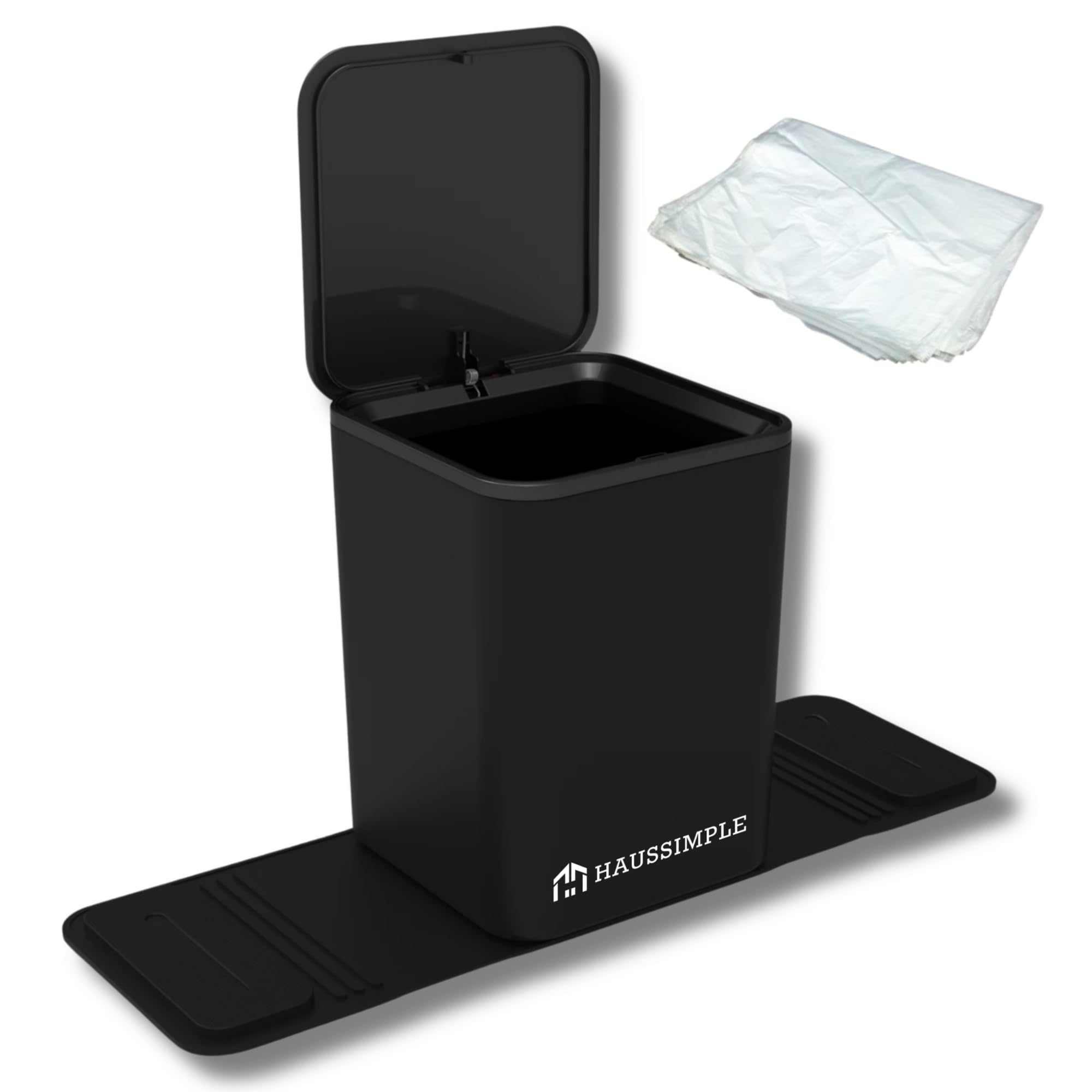 Car Trash Can Leakproof Compact Garbage Bin W/ Stability Flap, Anti-Slip Base, Portable Trash Holder For Cars, Trucks, Suvs, Min