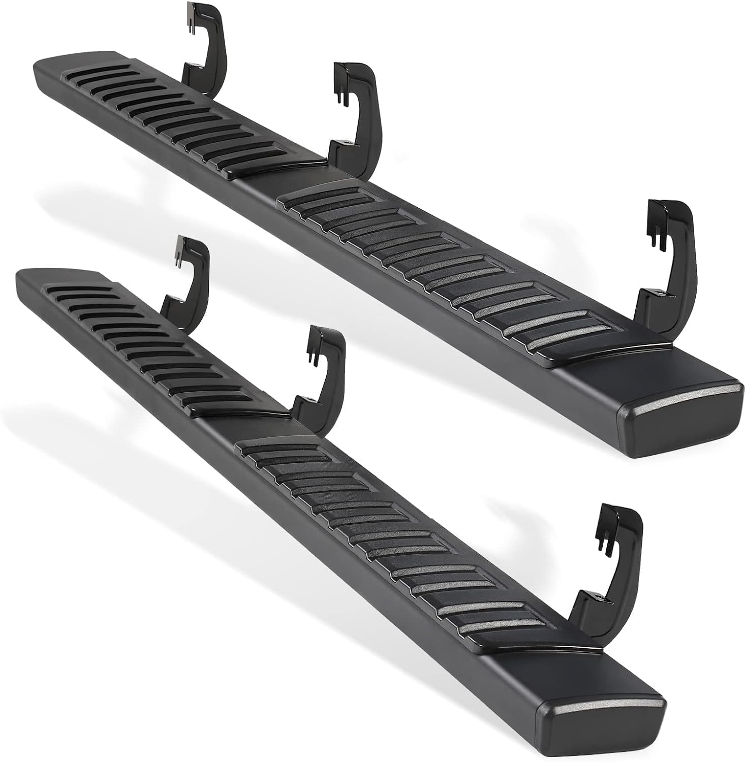 Pz 6'' Double Cab Running Boards For 2007-2018 Chevy Silverado/Gmc Sierra 1500, 2007-2019 For 2500Hd 3500Hd 2019 Ld Black Alumin