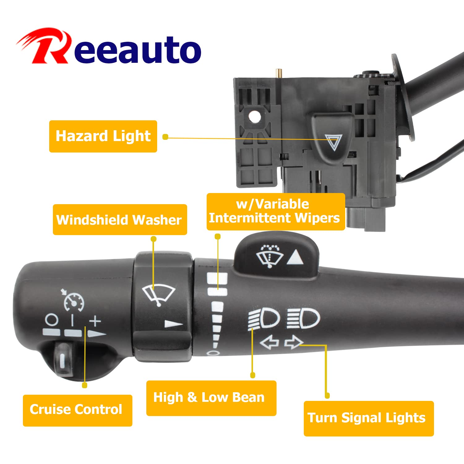 Multi-Function Combination Turn Signal Switch Compatible With 2002-2009 Trailblazer Escalade Envoy, 03-06 Silverado Tahoe Sierra Yukon, Replaces# 12450067, D6299A, Sw3792, Cbs1149