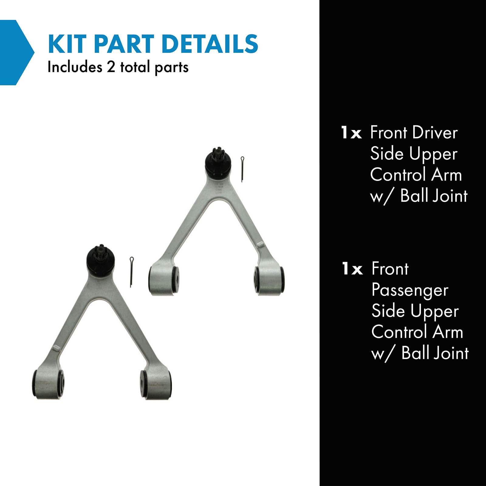 Trq Front Upper Control Arm With Ball Joint Set Compatible With 1992-2000 Lexus Sc300 Sc400 1993-1998 Toyota Supra