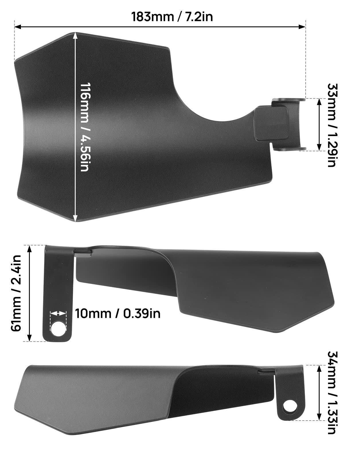 Kemimoto 1 Pair Motorcycle Handguards, Coffin Cut Hand Guard Hand Shields Compatible With 2012-2022 2023 Softail Fat Bob Slim Sp