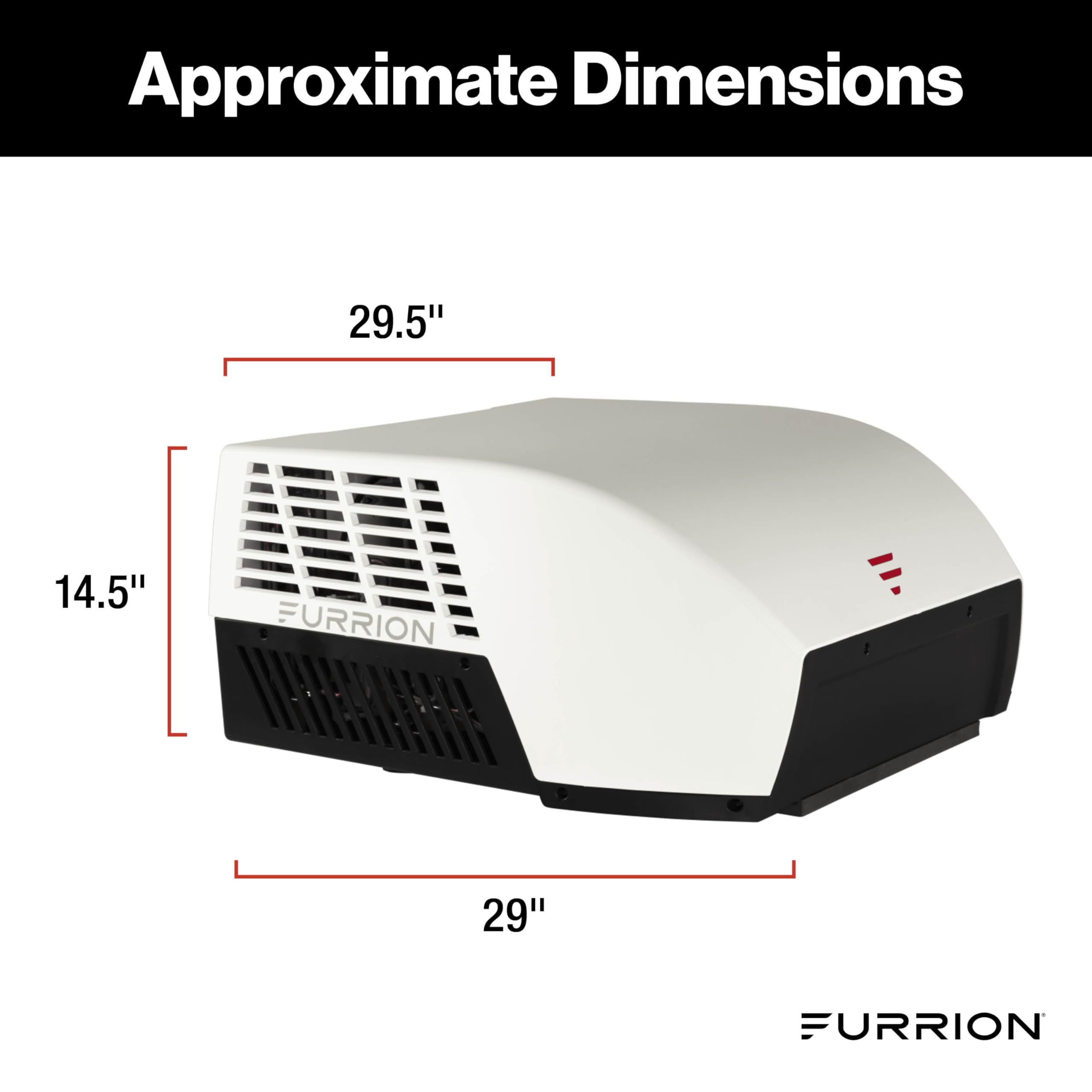Furrion Chill Cube 18k BTU Variable Speed RV Rooftop Air Conditioner, White, Ducted, R32 Refrigerant, Quiet High-Efficiency AC w