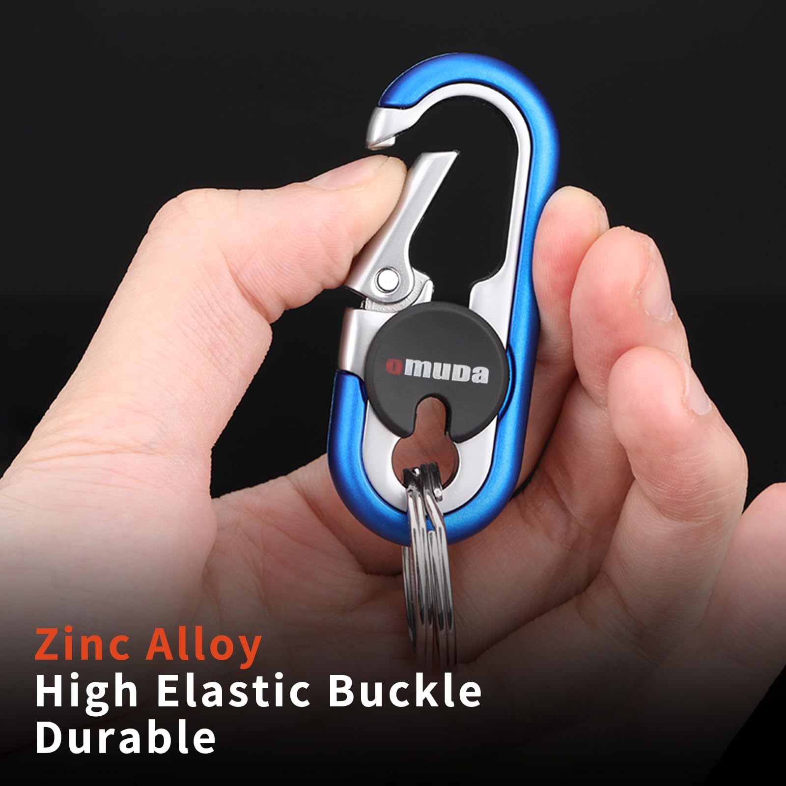 Wapsat Key Chains Men, 2024 Car Key Chain For Men, Anti-Loss Keychain With Double Keyrings, Quick Release Key Chain (1Pc,Orange)